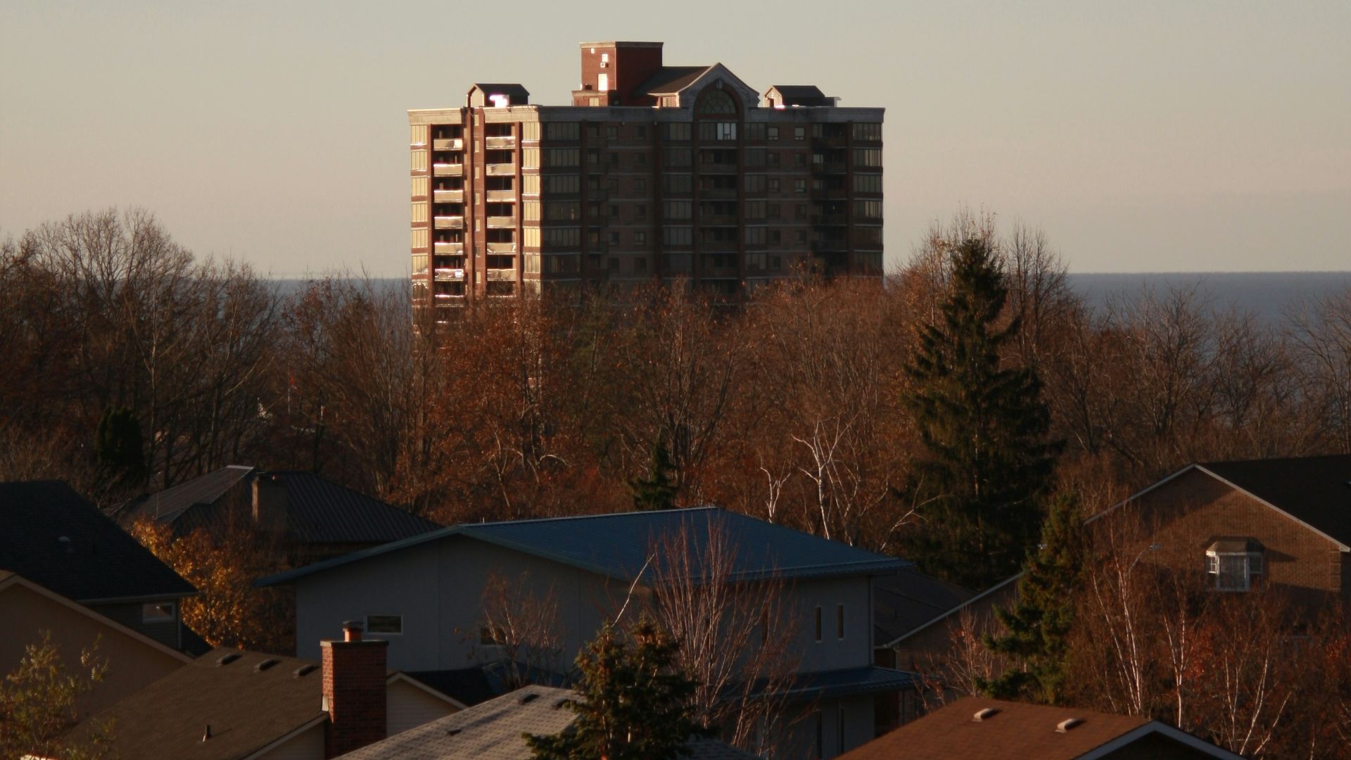 A view of a city from a hill