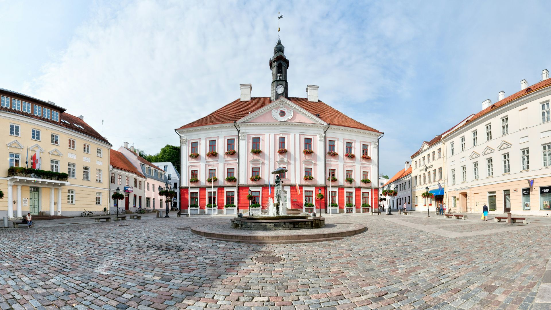 white and brown building