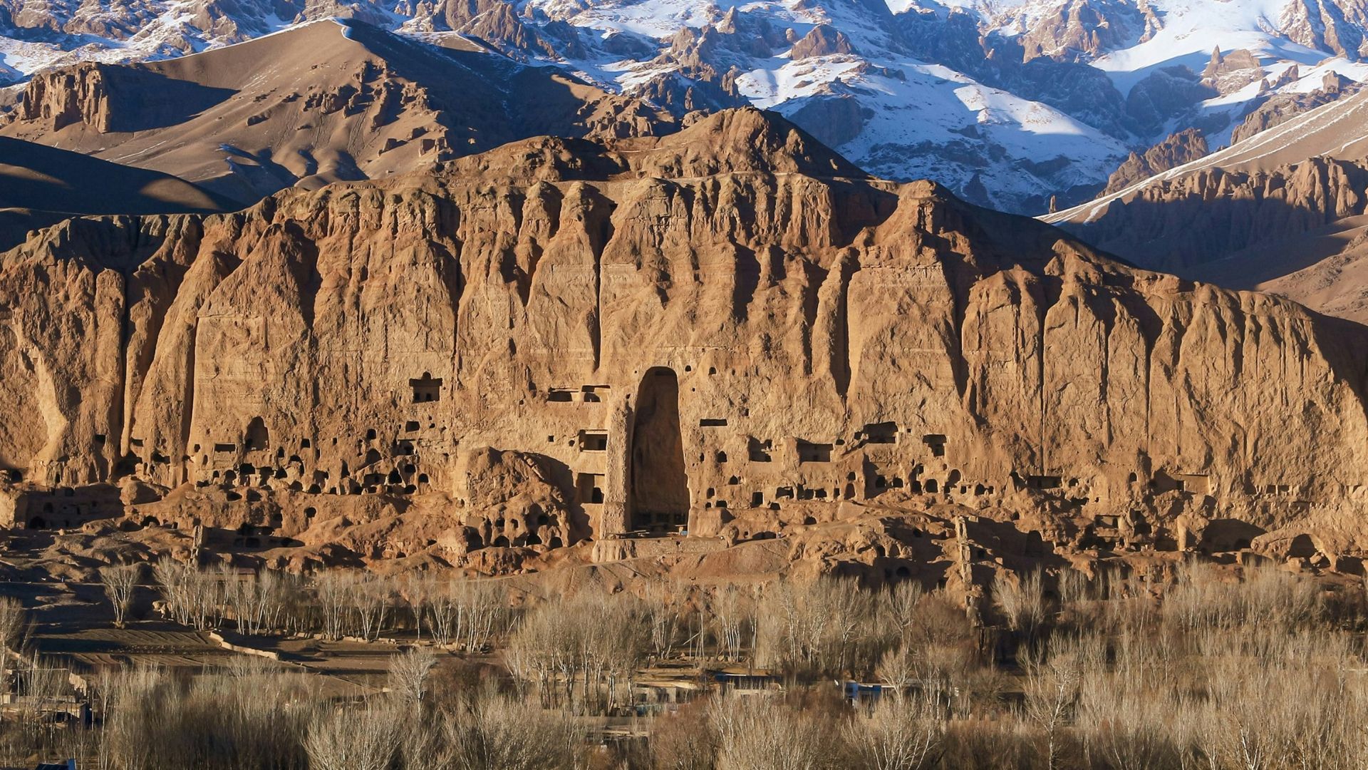 the mountains are covered with snow in the desert