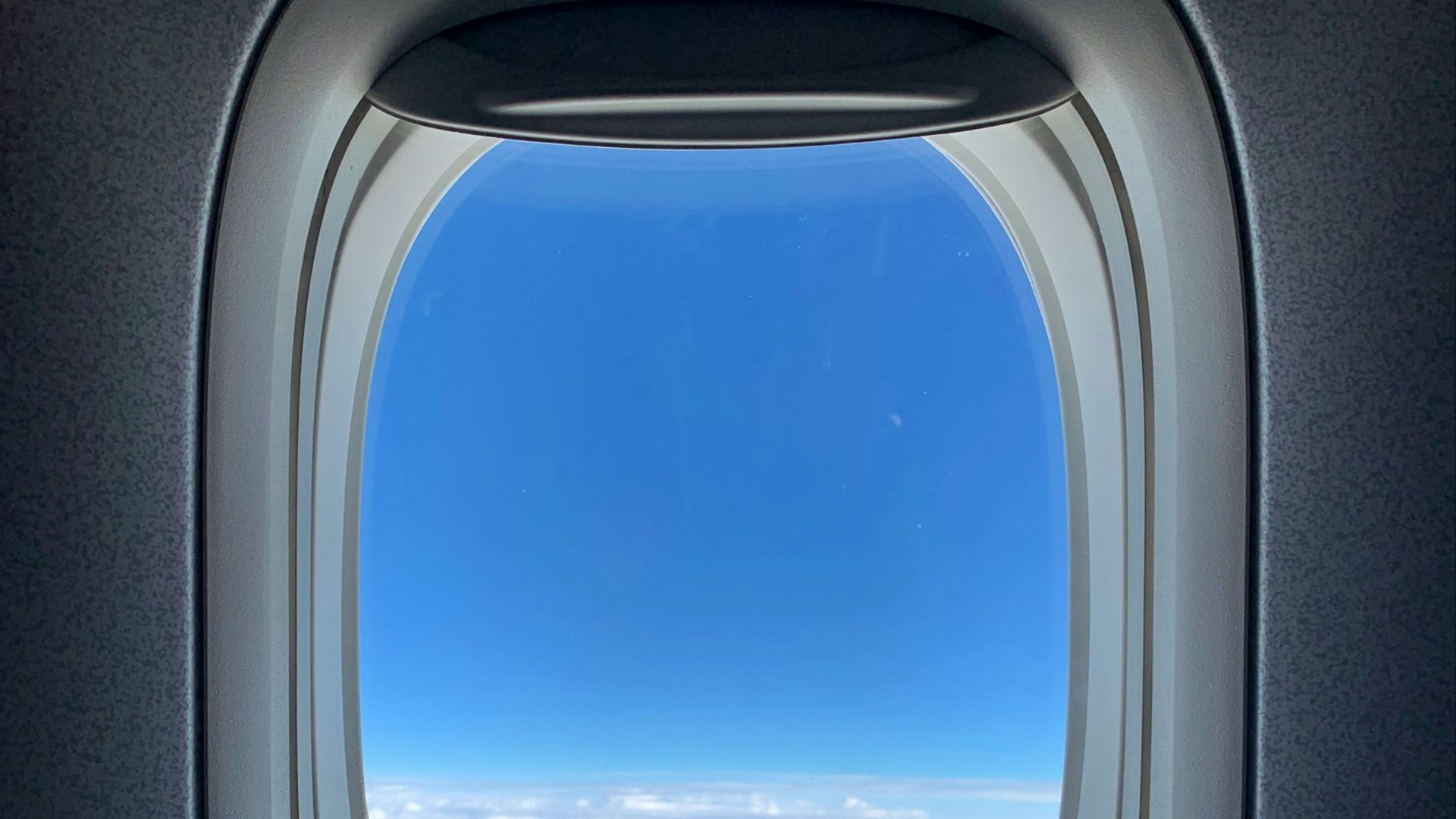 gray airplane window