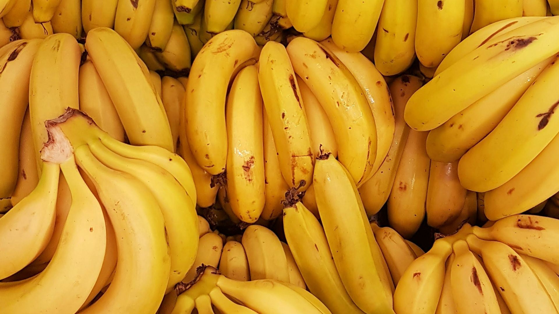 yellow banana fruit on brown wooden table