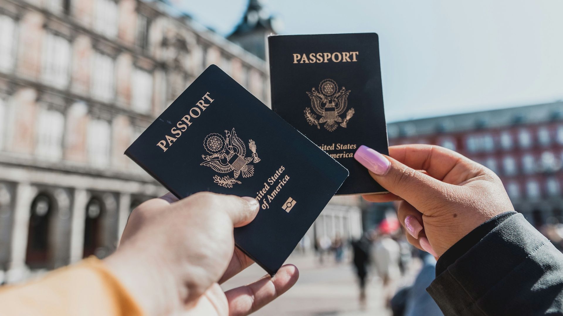 person holding passports