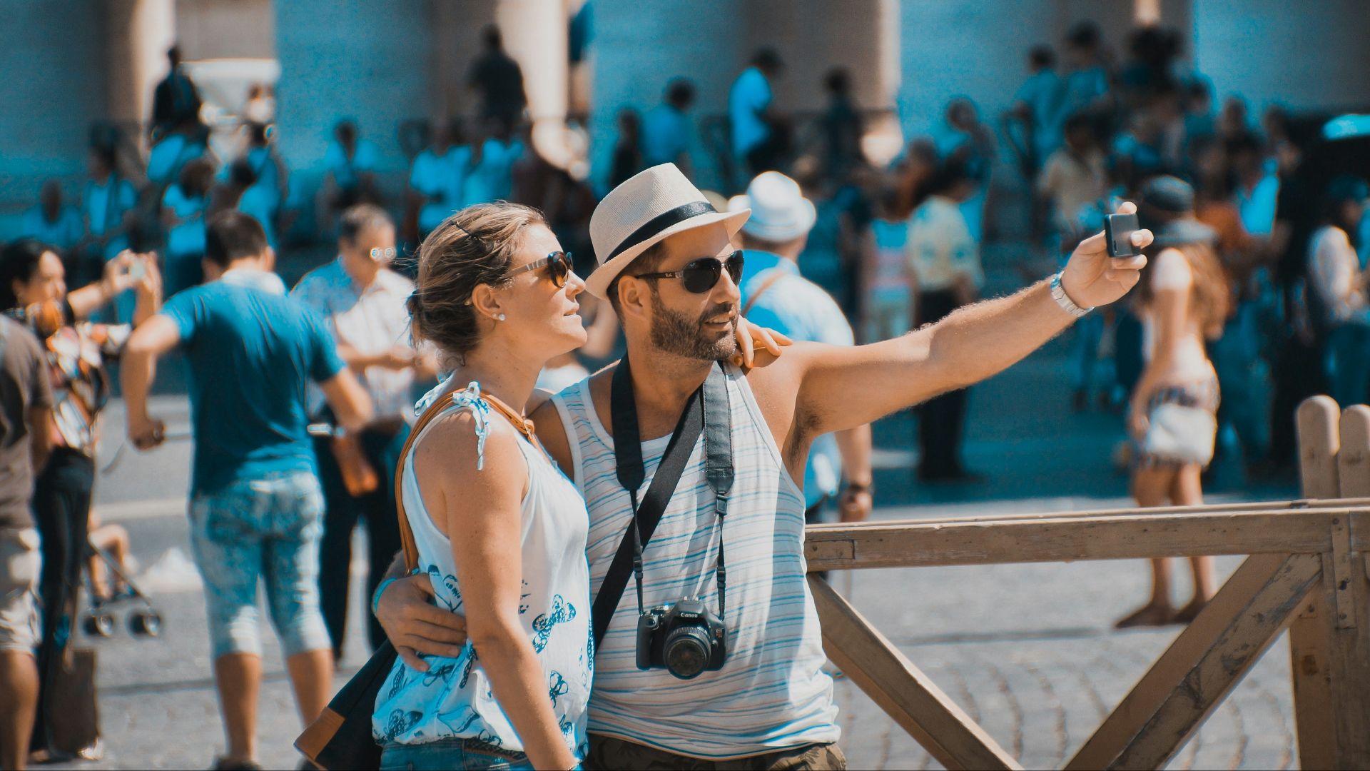 couple taking selfie