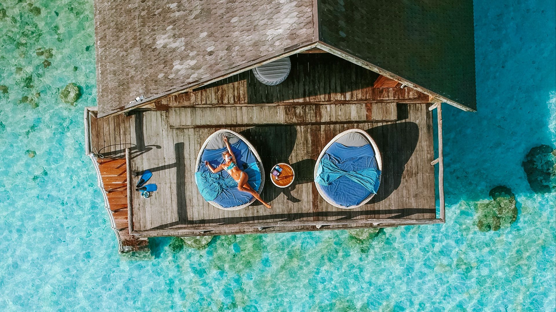 aerial view of sea deck barn