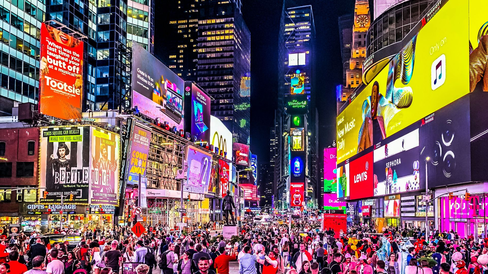 people in street at nighttime