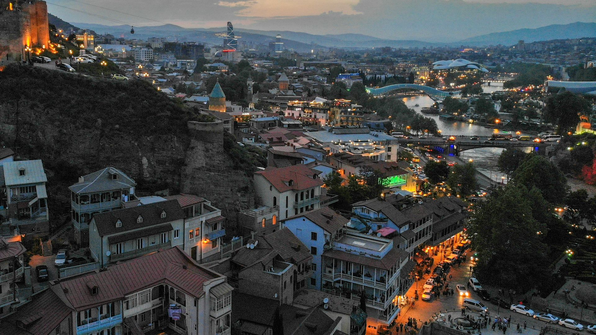 aerial photo of houses