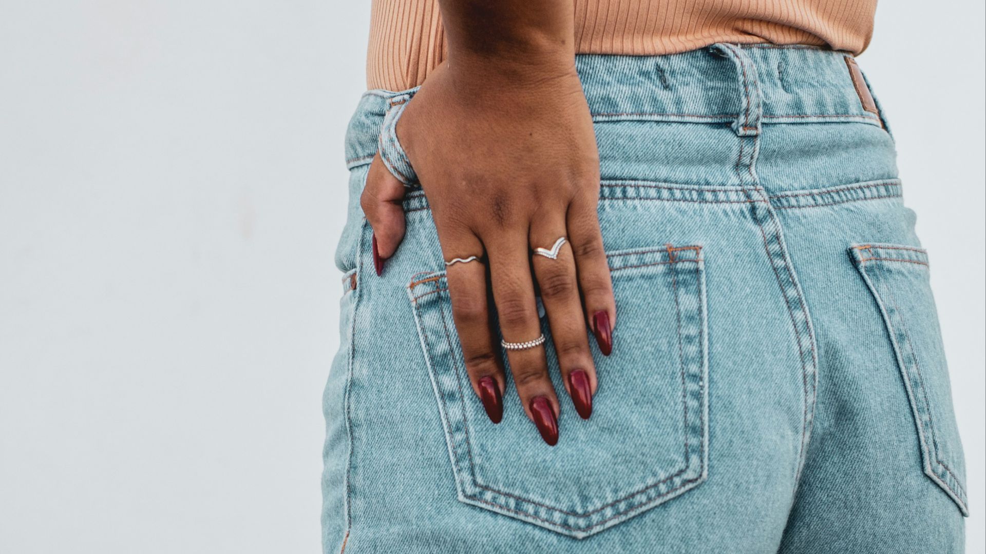 women's blue denim bottoms