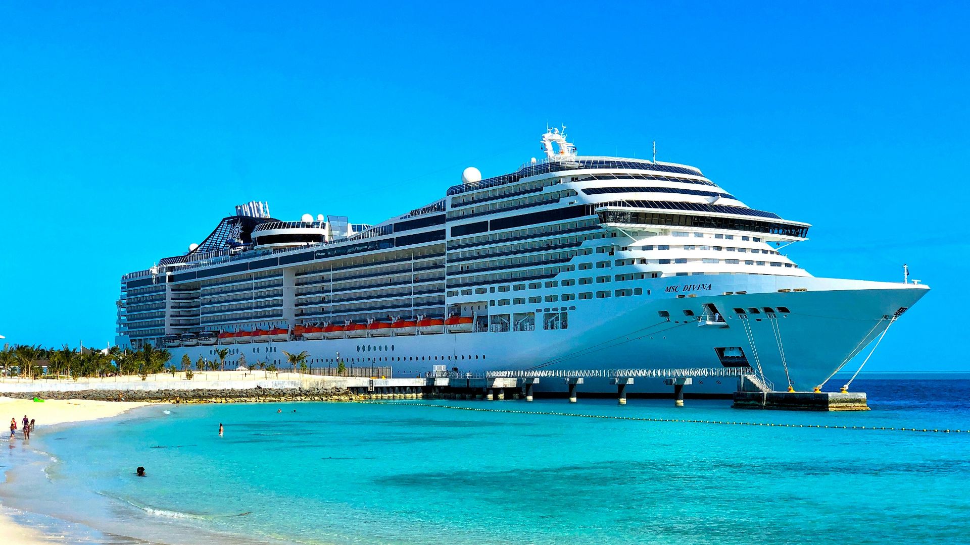 white cruise ship on sea during daytime
