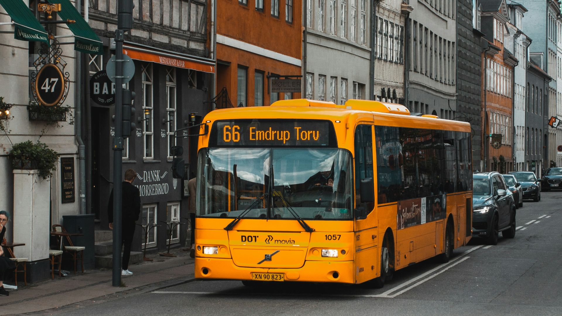 yellow and black bus on road at daytime