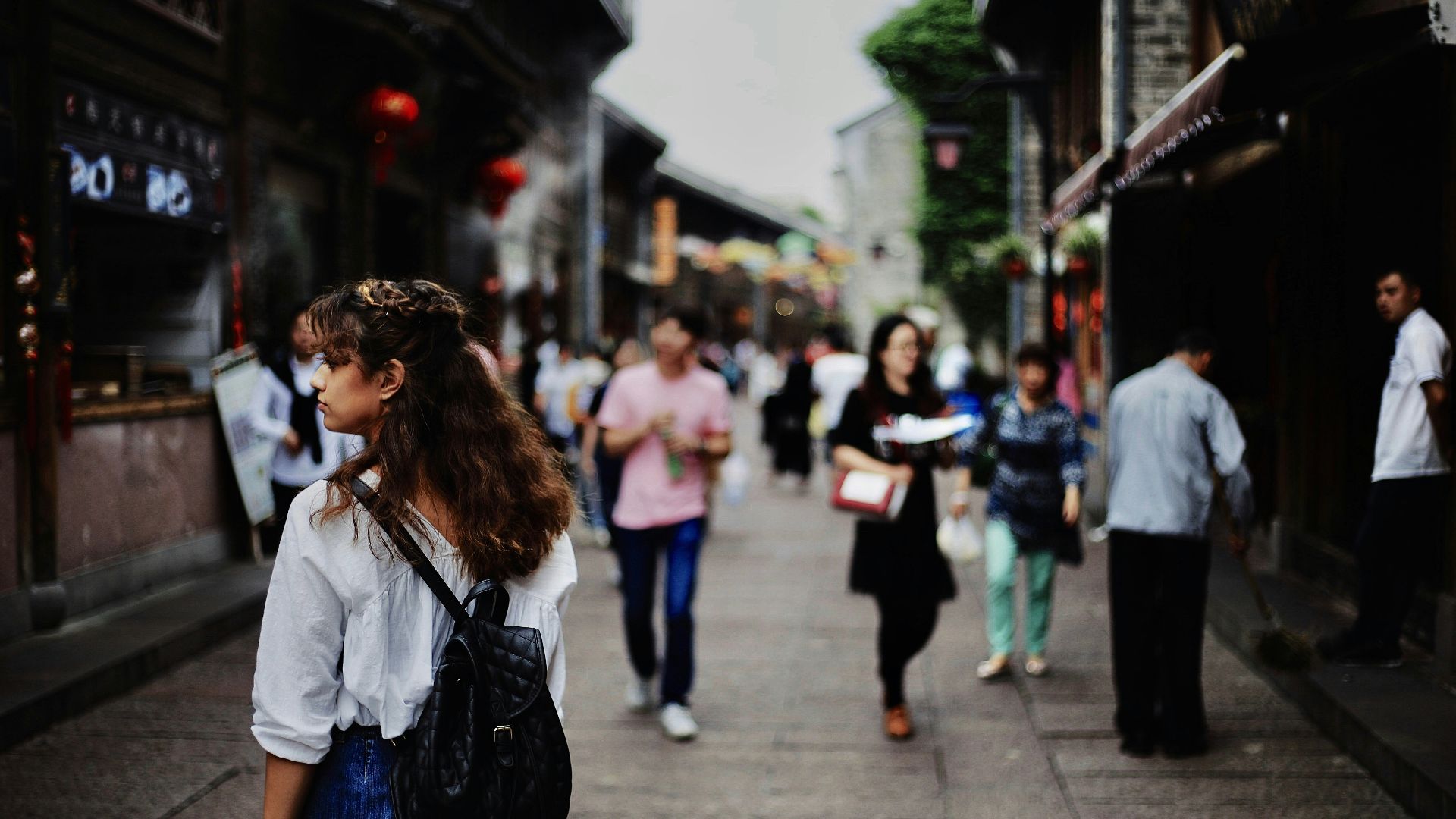 people walking on street