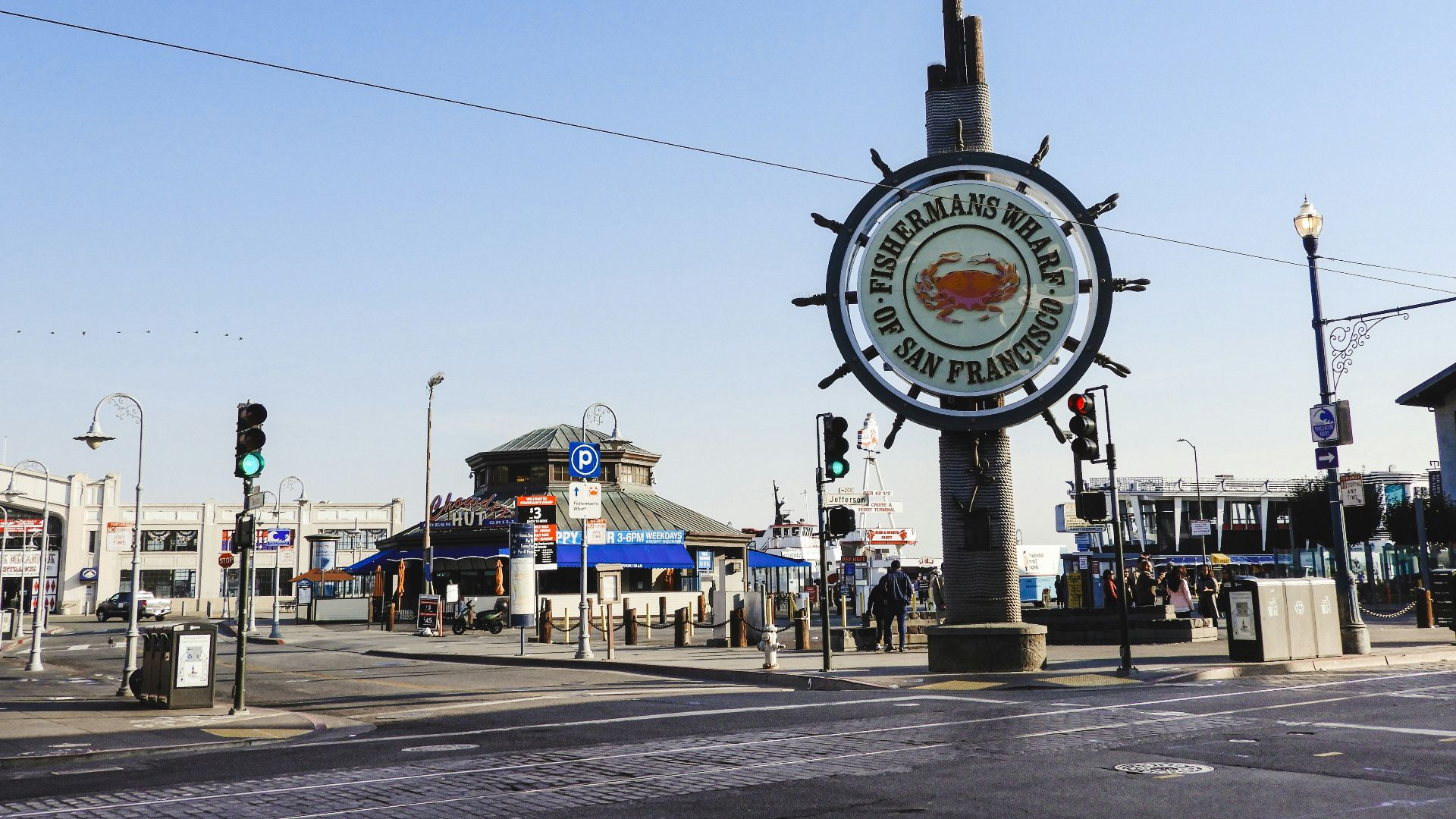 a large sign on the side of a road