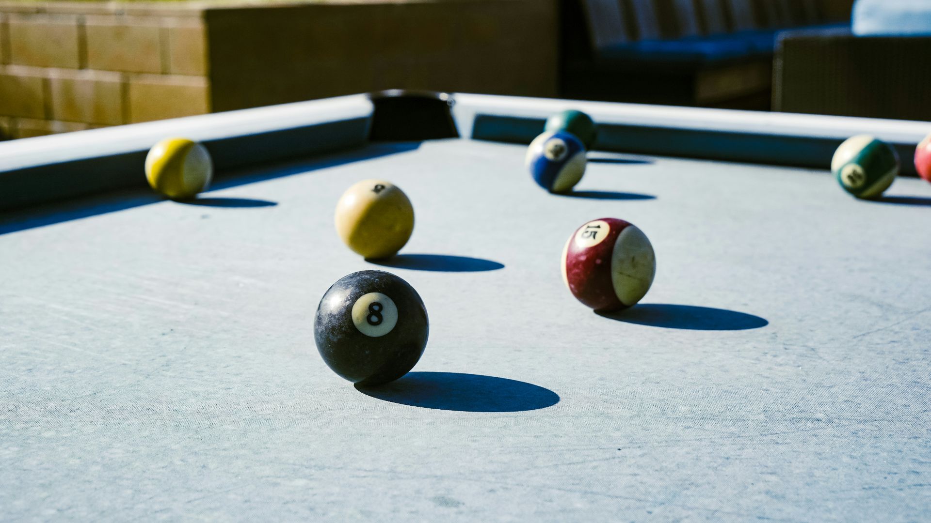 assorted-color billiard balls