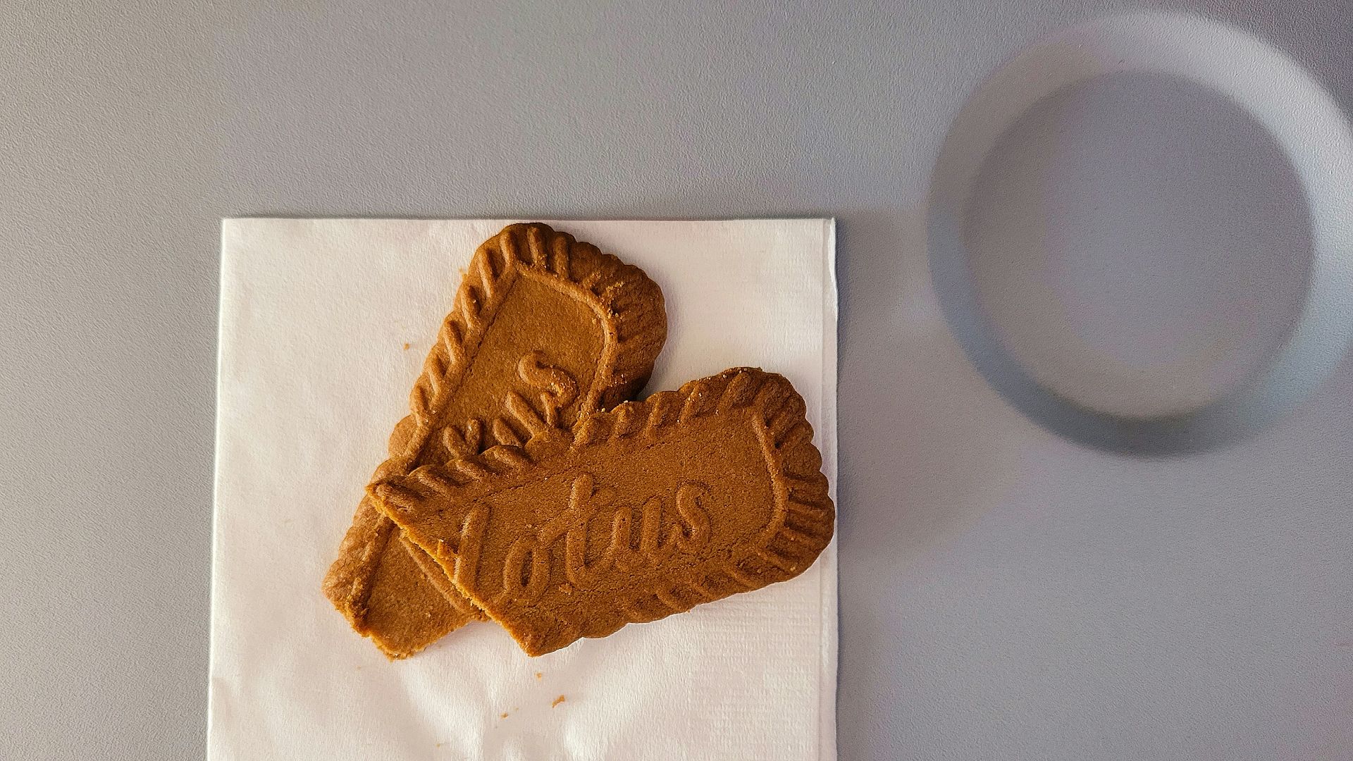 a piece of bread on a napkin
