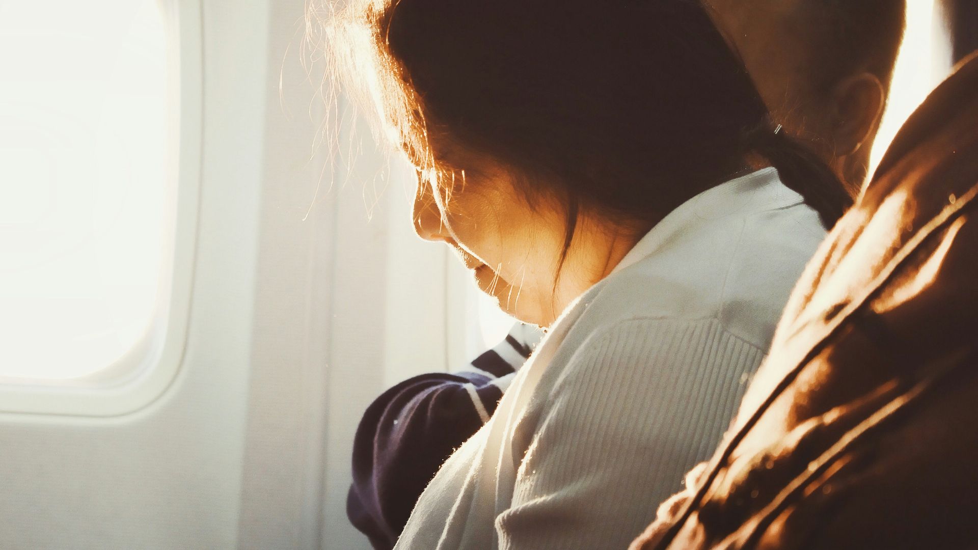 people sitting inside plane