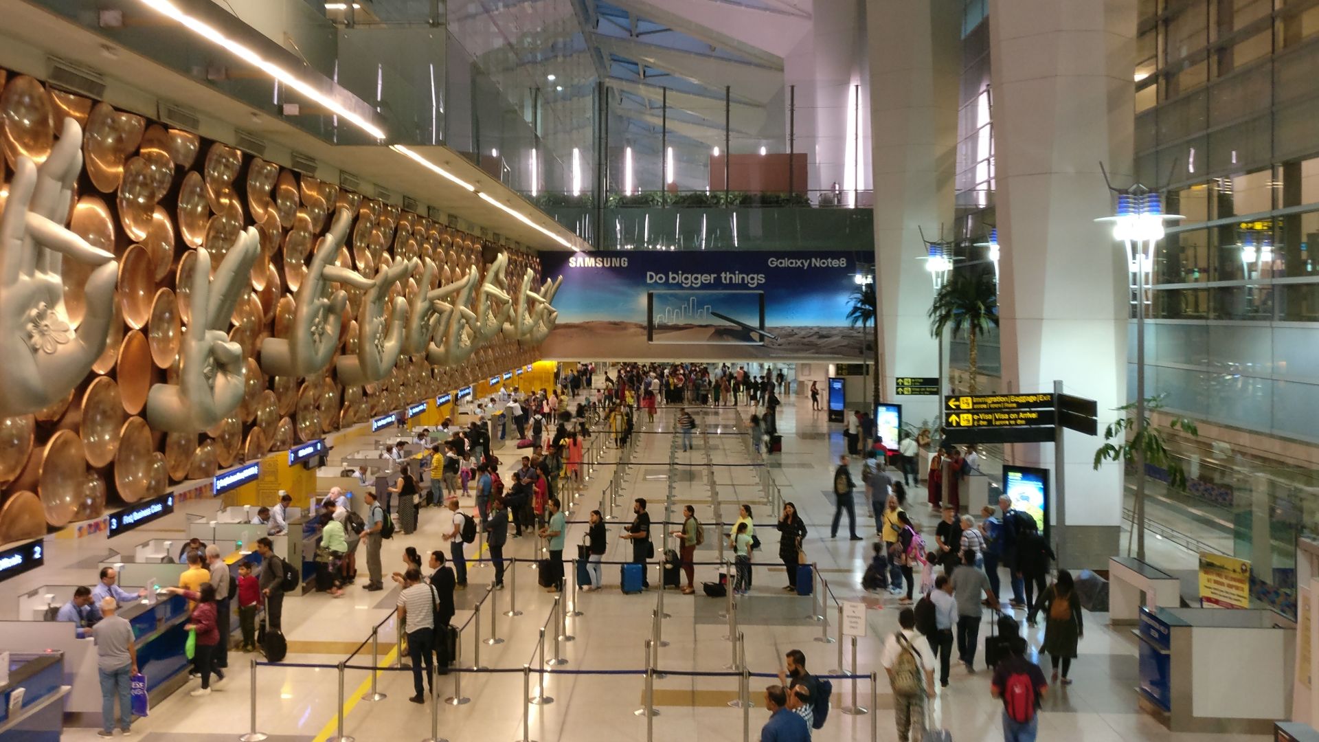 File:Sculpture of hasta mudras at Indira Gandhi International Airport.jpg