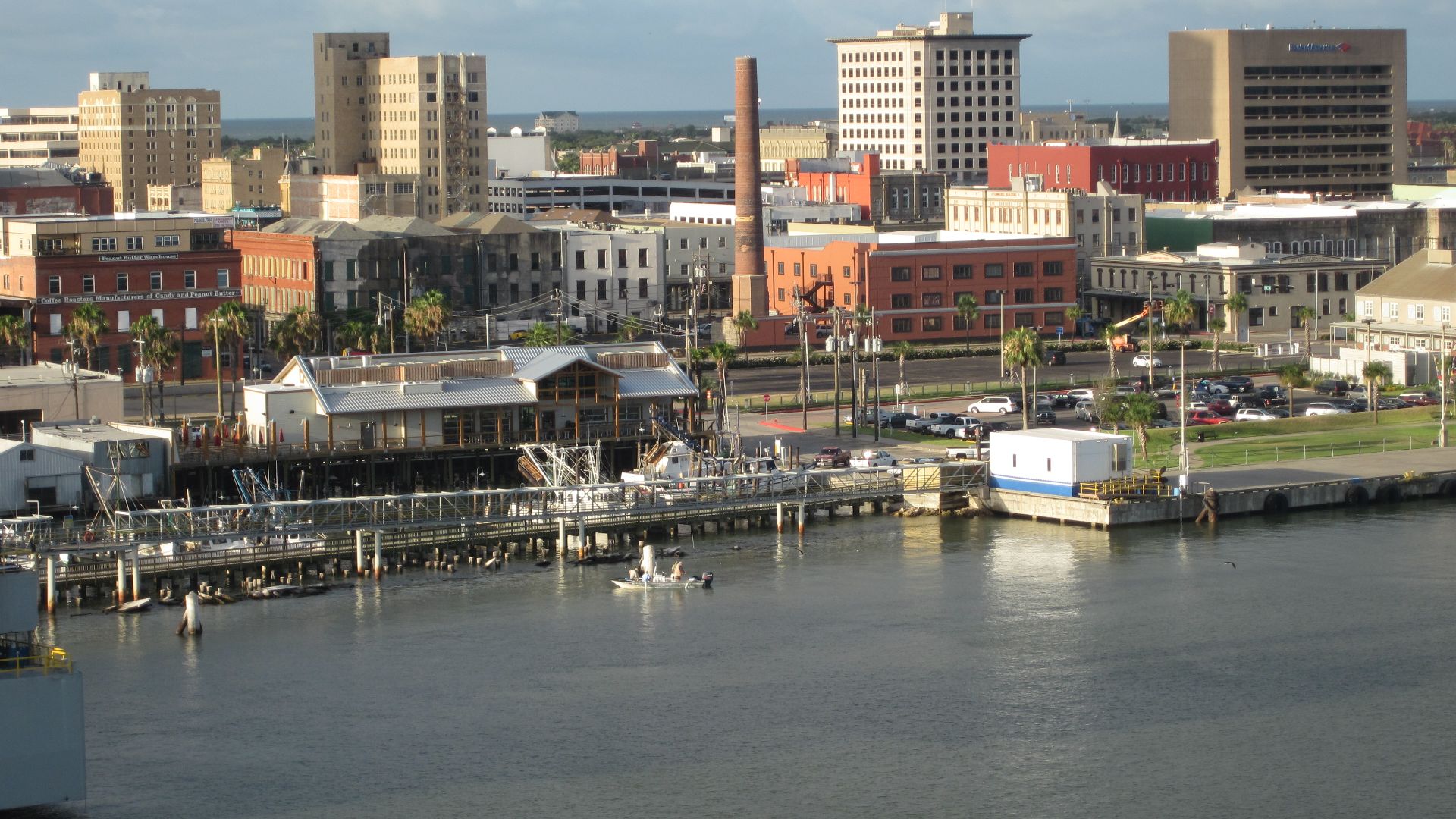 File:Galveston Texas Skyline From The Carnival Ecstasy.jpg