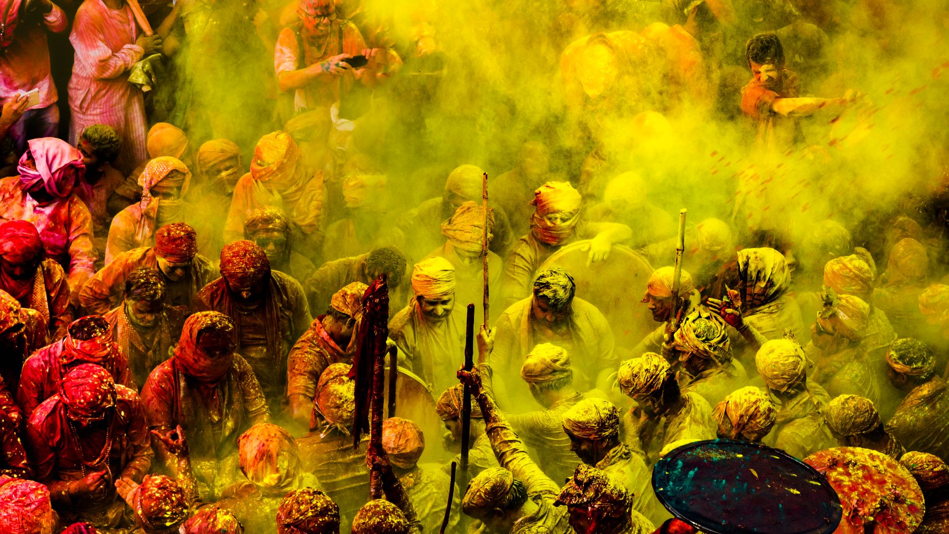 File:Holi festival, Vrindavan, Mathura, Uttar Pradesh, India (2018) 1.jpg