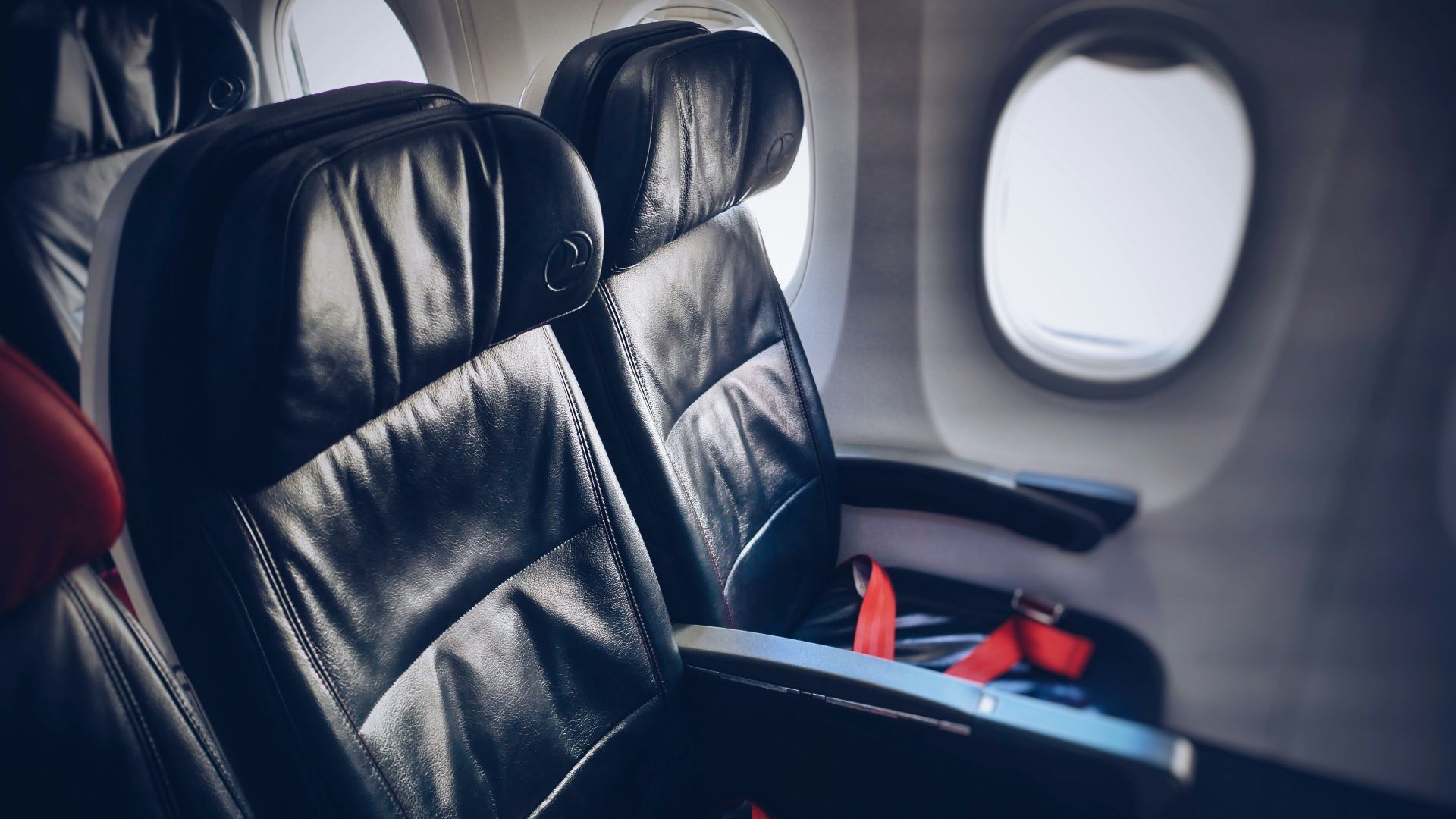 interior photography of airline seats