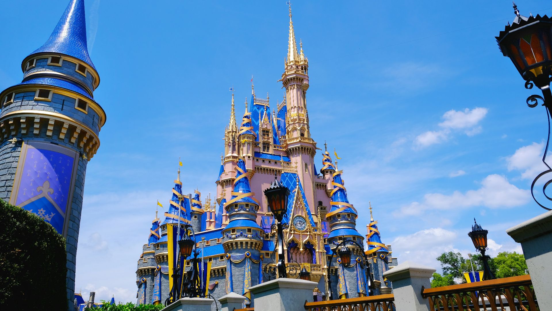 white and blue concrete castle under blue sky during daytime