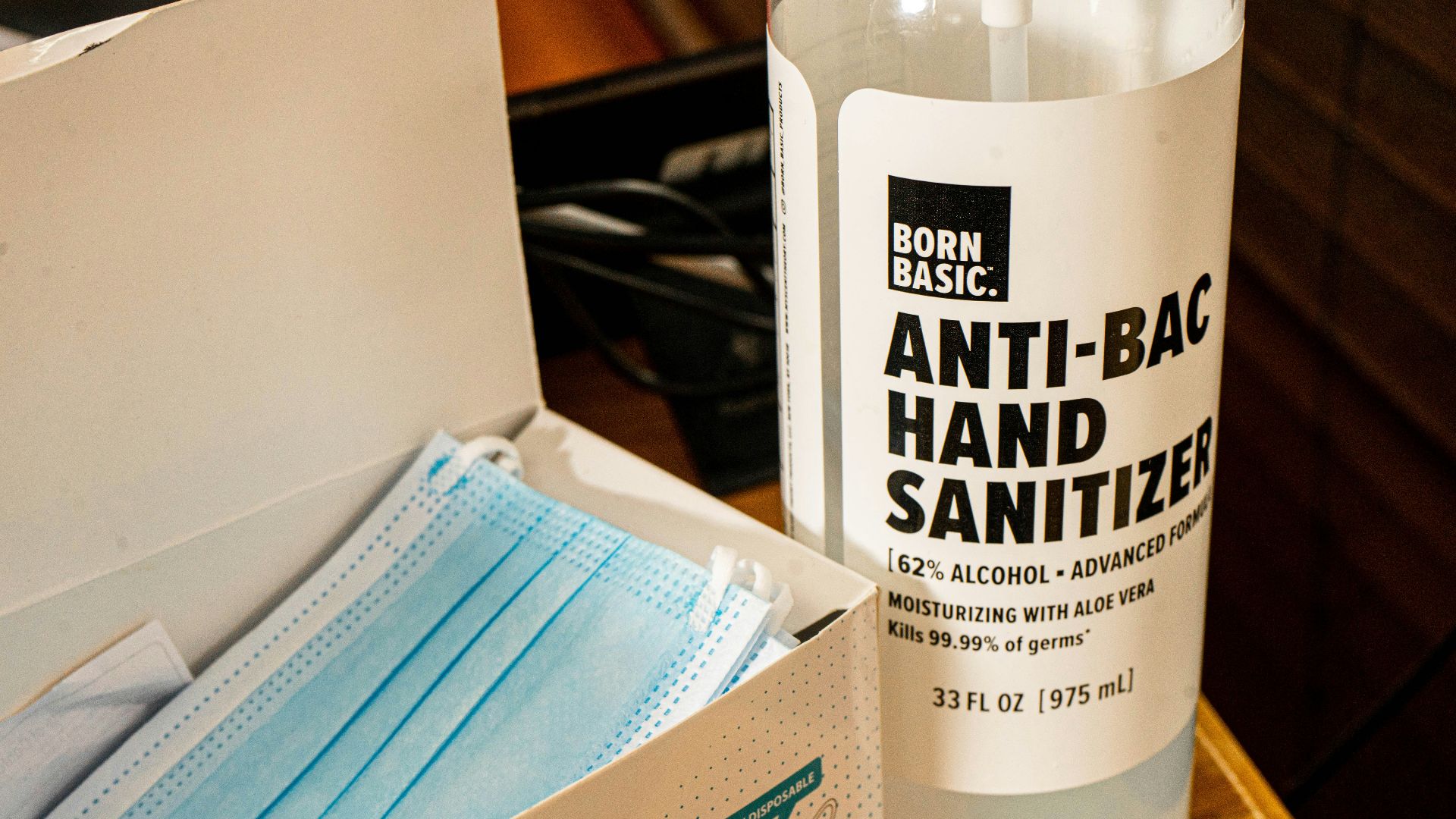 white and black plastic bottle