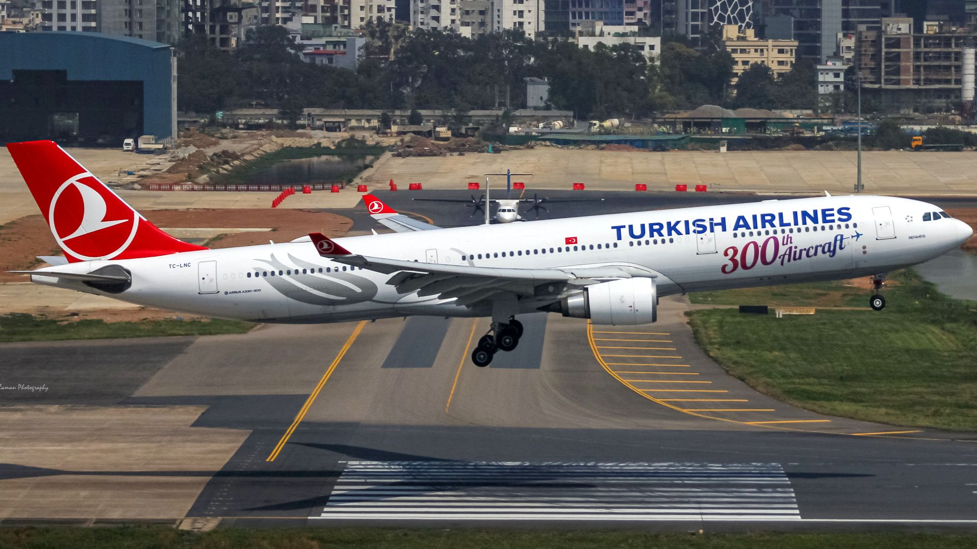 File:TC-LNC - Refahiye - Turkish Airlines (300th Aircraft Special Livery).- Airbus A330-303 - MSN 1696 - VGHS.jpg