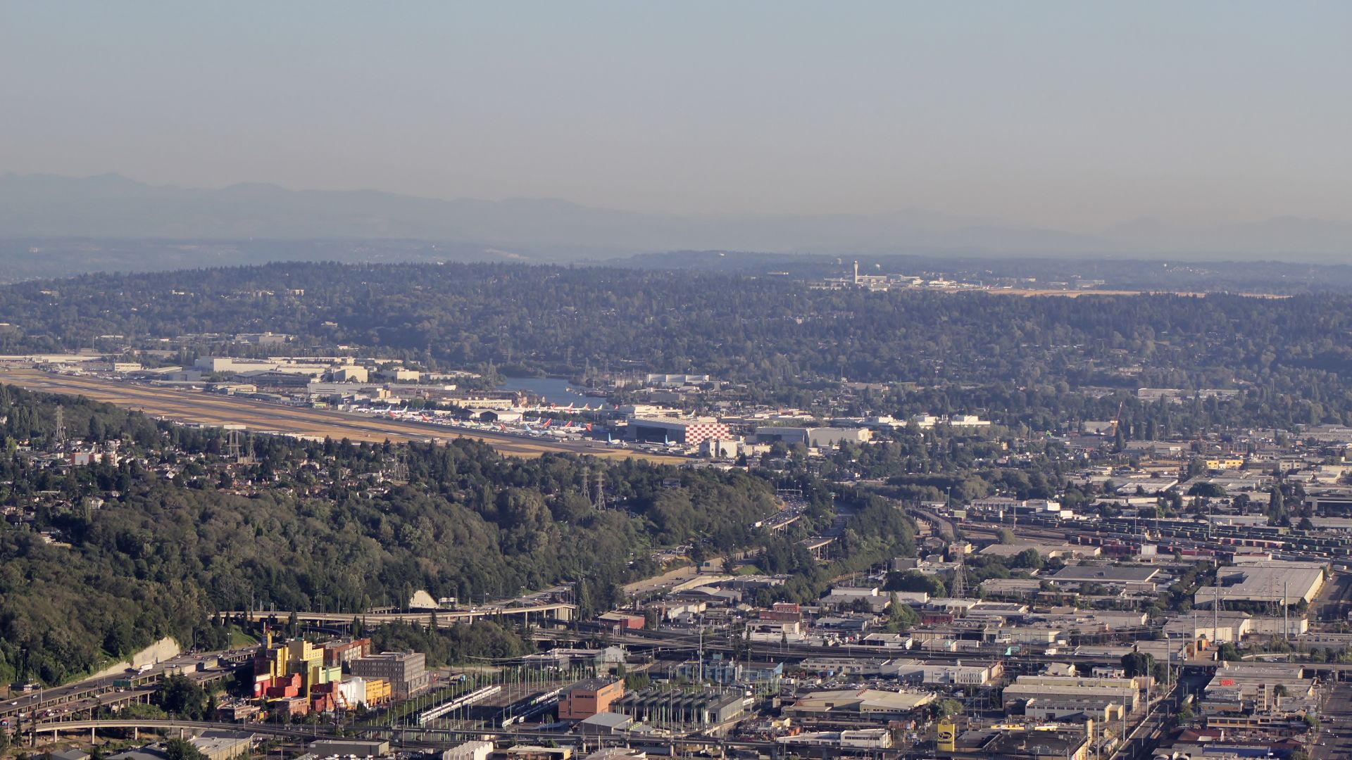 File:Boeing Field and Seattle–Tacoma International Airport from Columbia Center, 2022.jpg