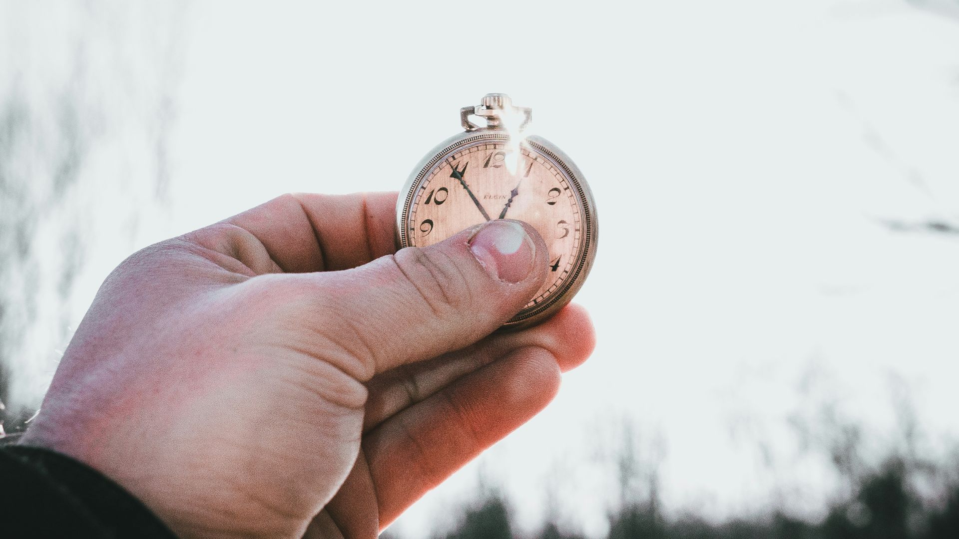person holding silver pocket watch