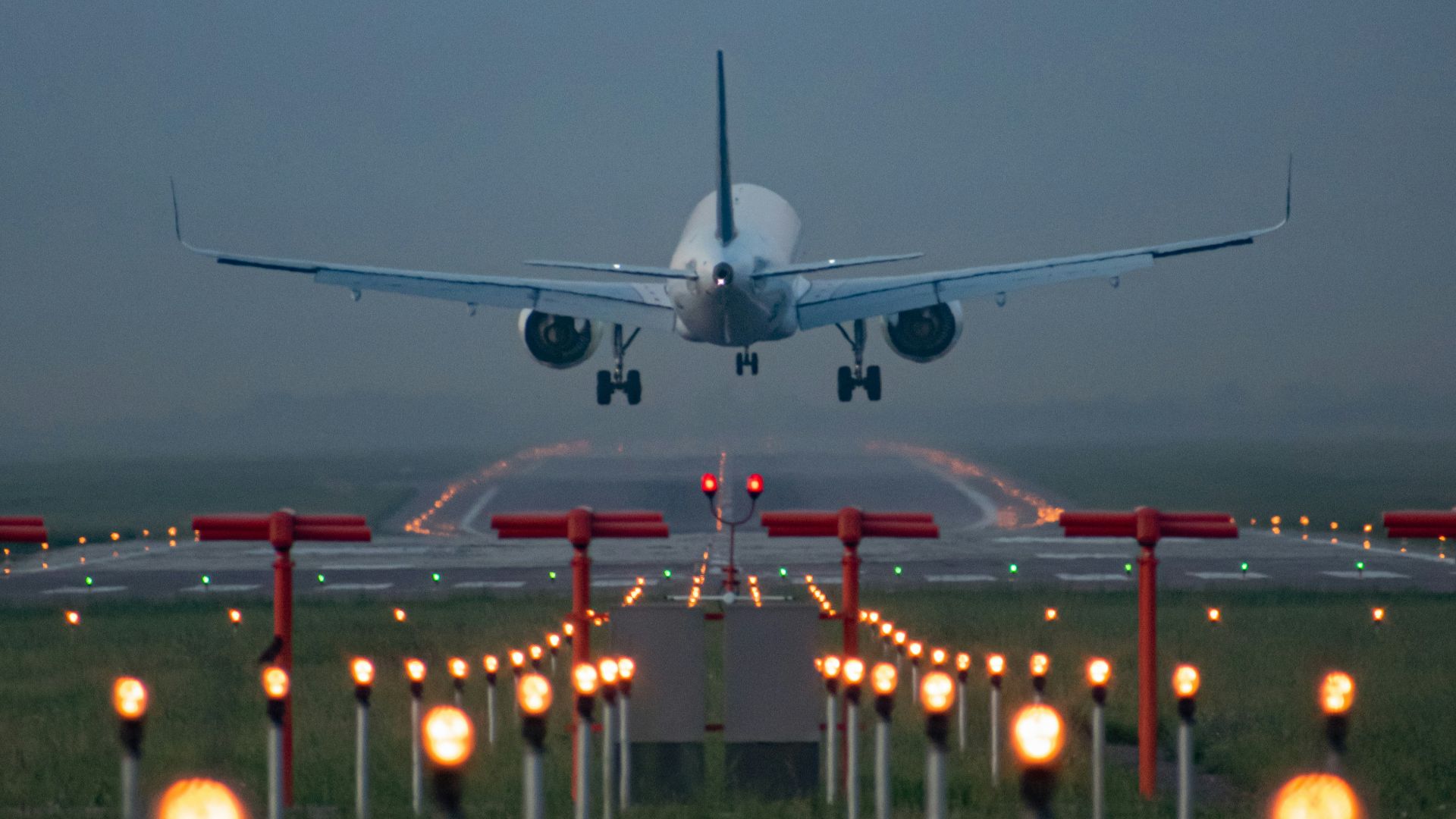 an airplane taking off