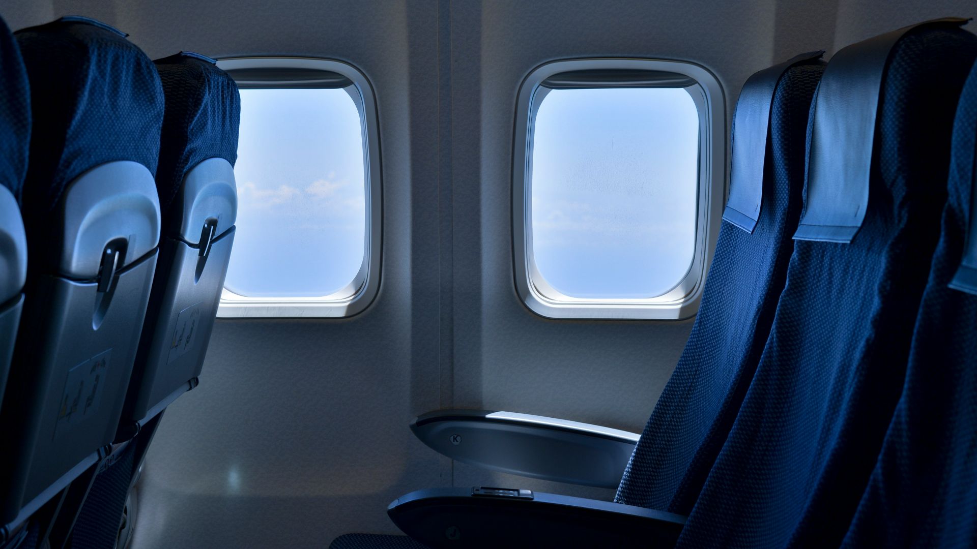 black and white airplane seat