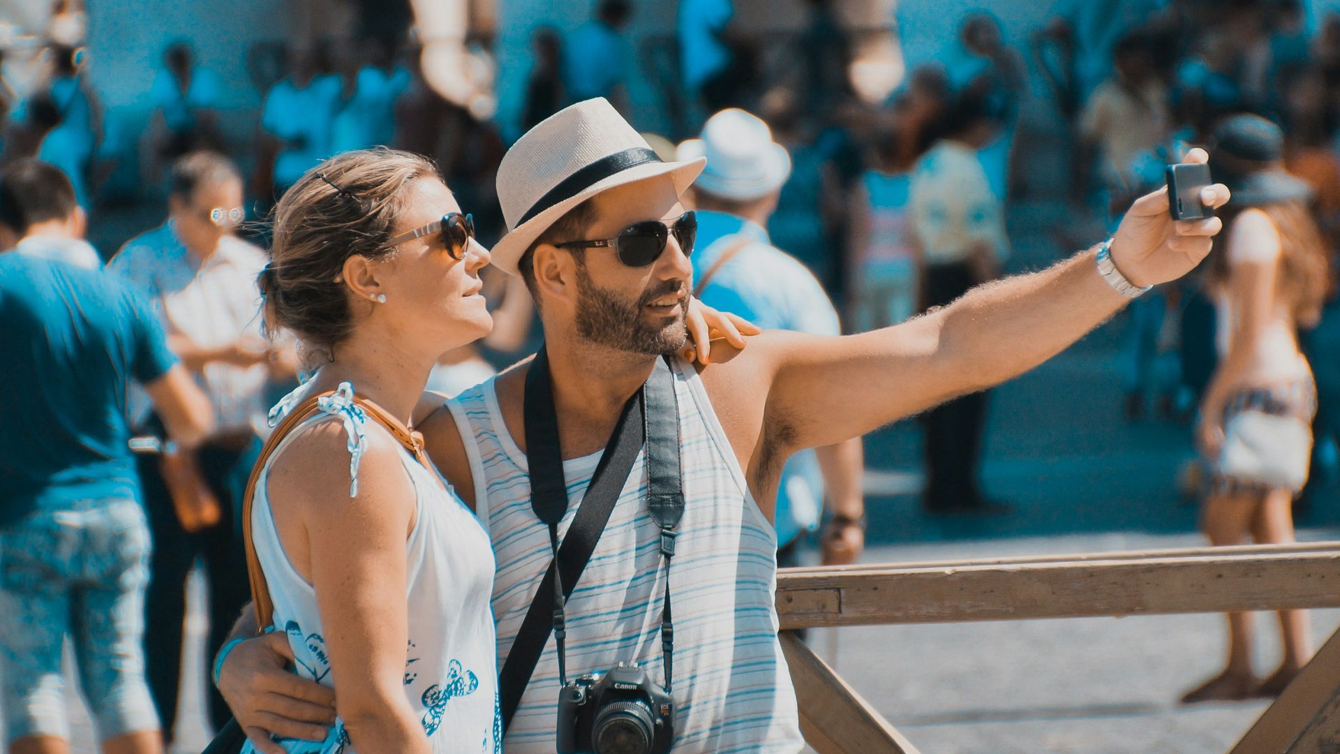 couple taking selfie