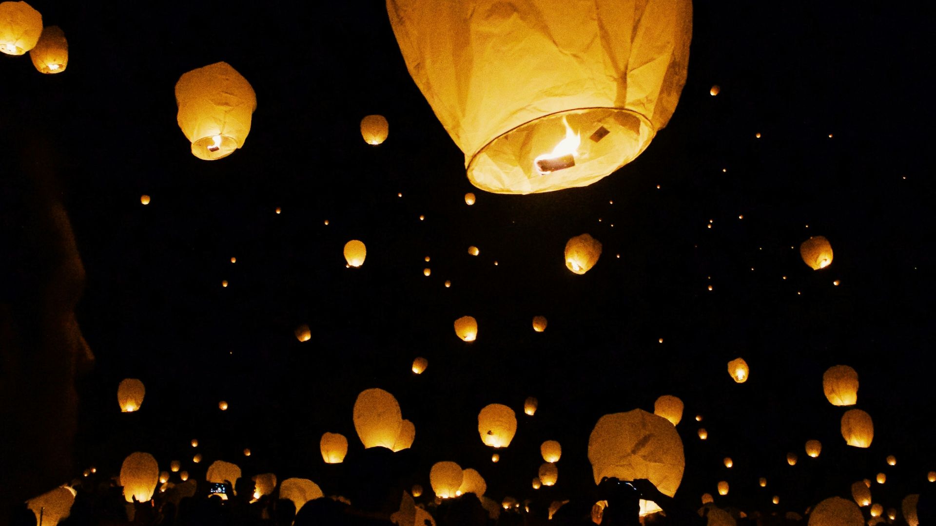 white paper lantern with light