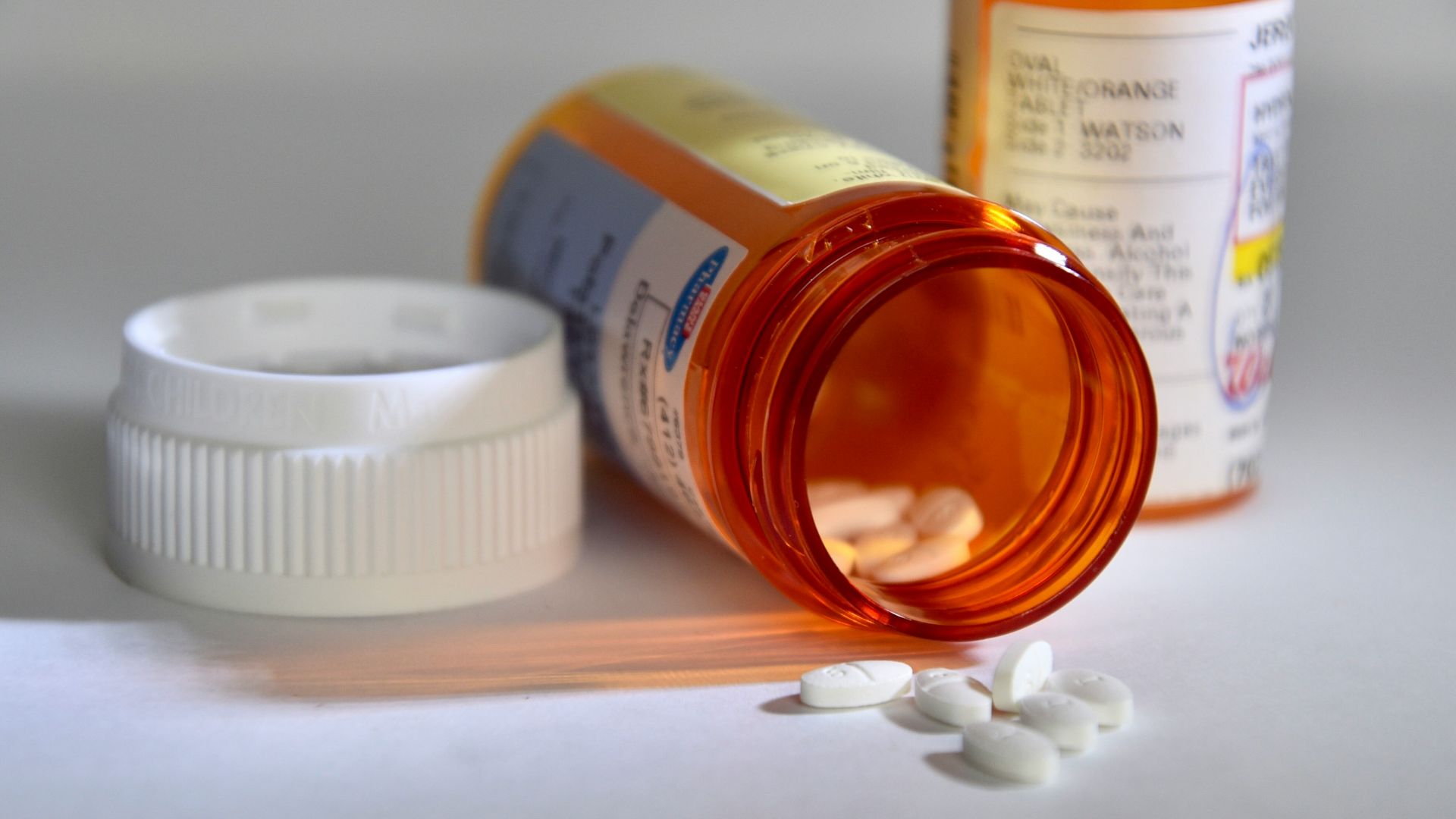 orange and white prescription bottle