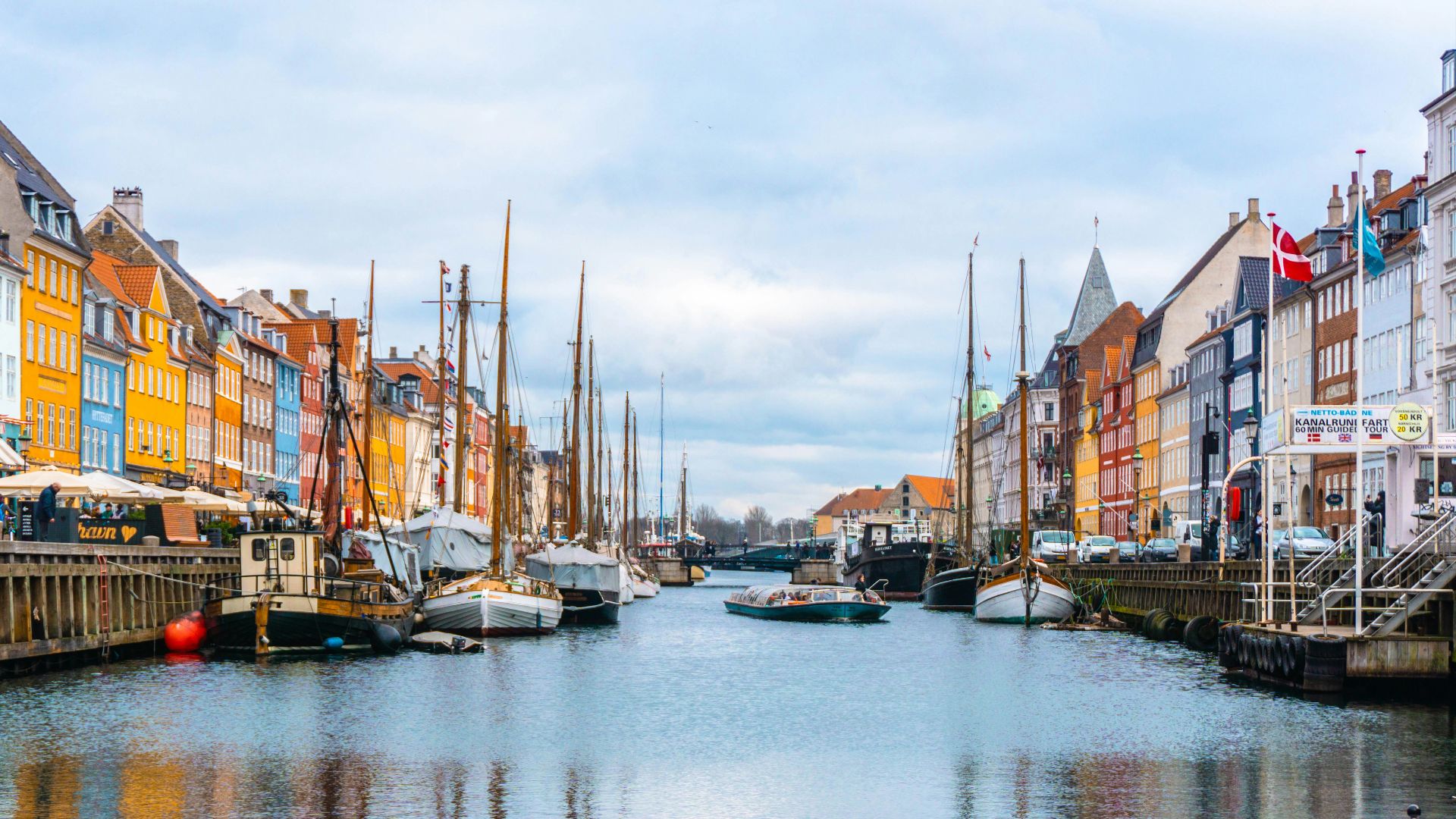 boats in canal in Denmark during daytime