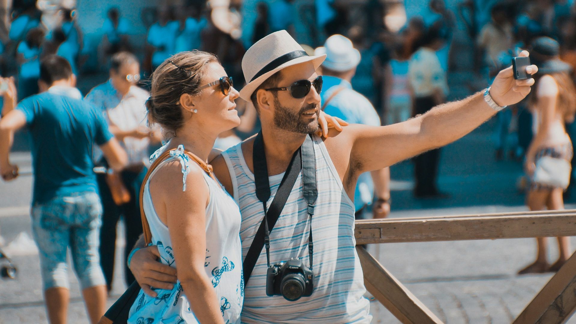 couple taking selfie