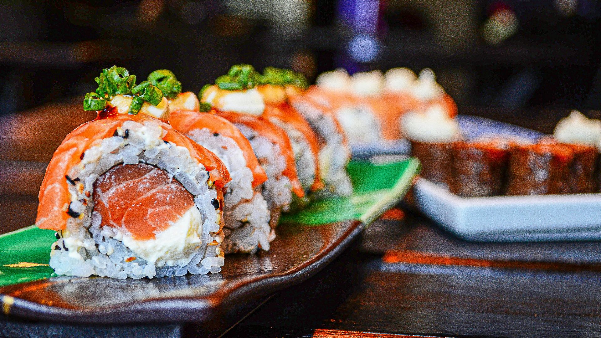 sushi on white ceramic plate