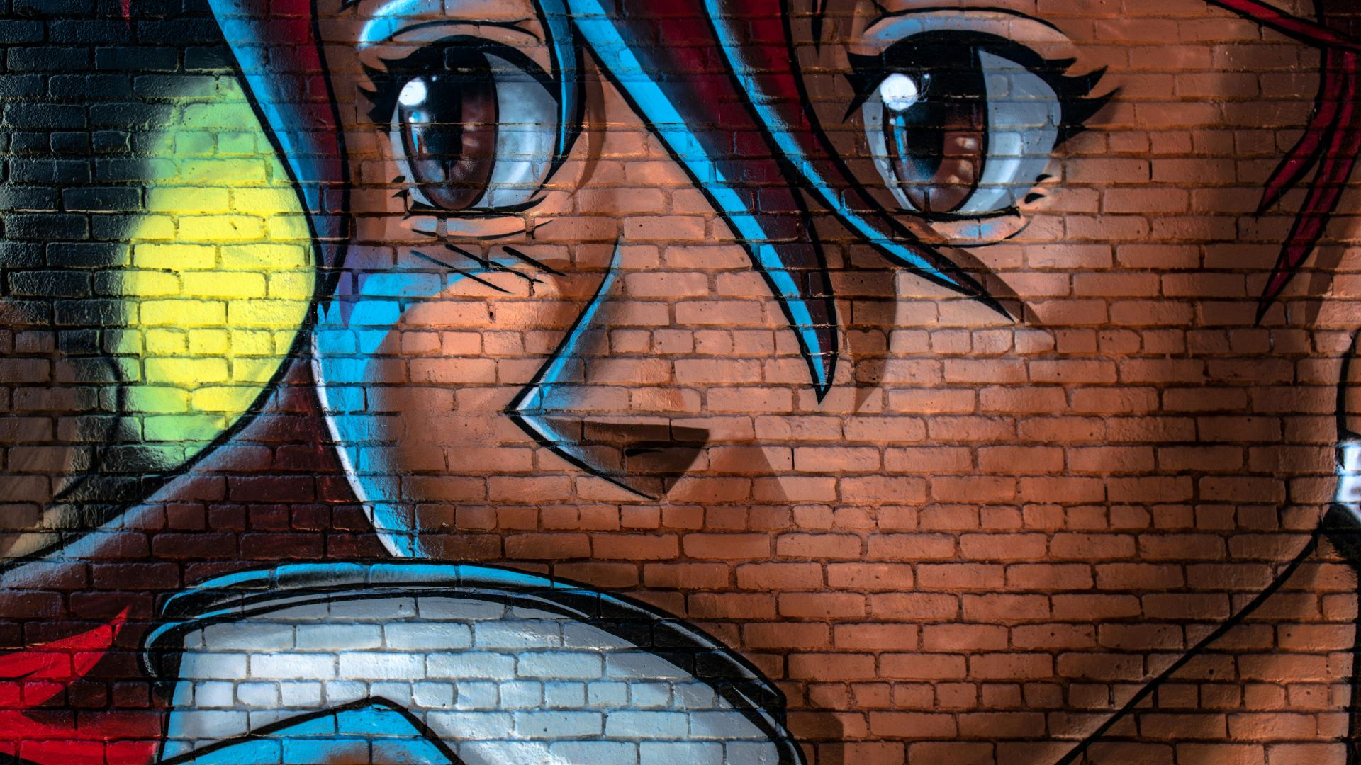 red blue and yellow abstract painting