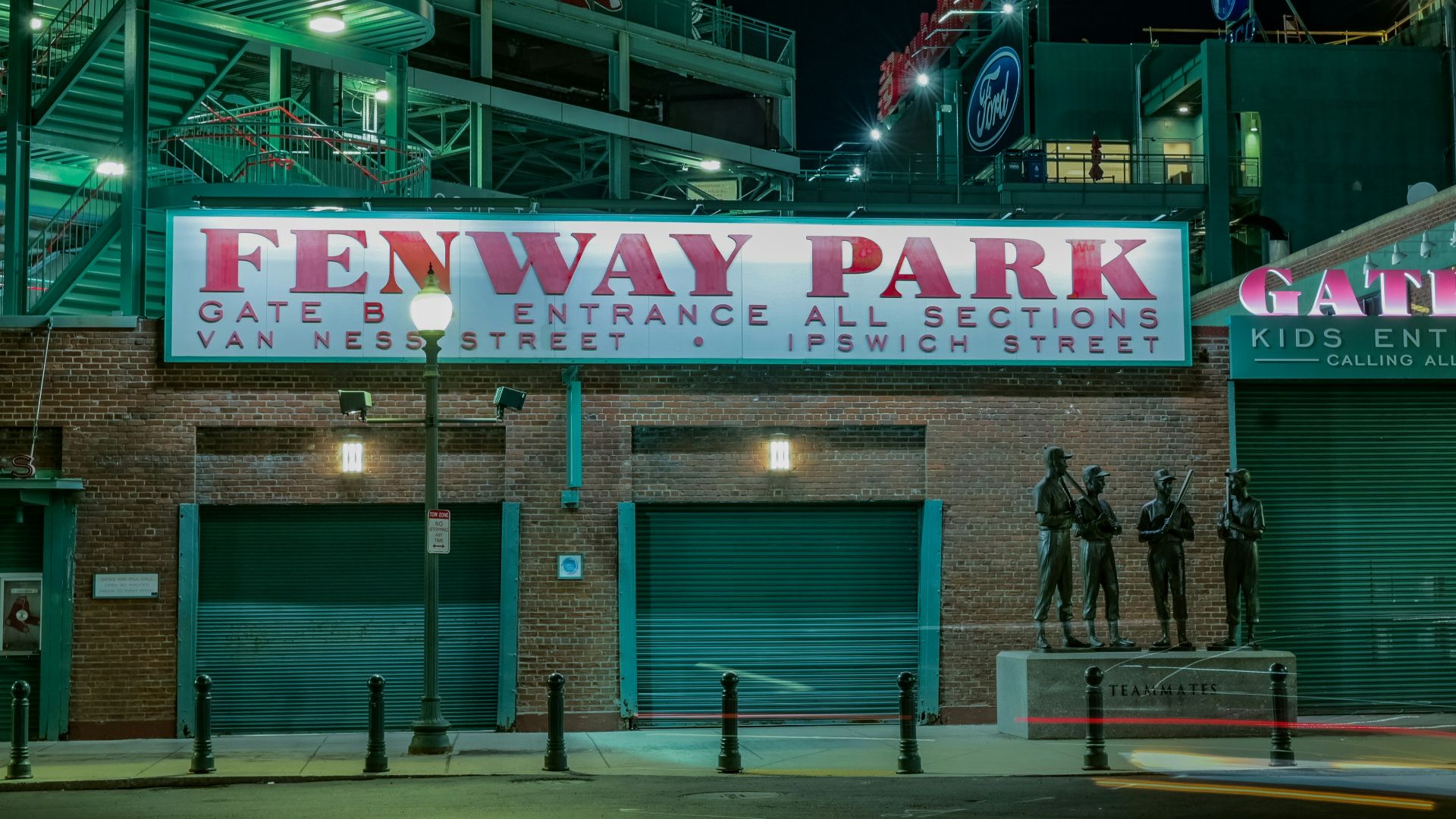 a building with a sign on it