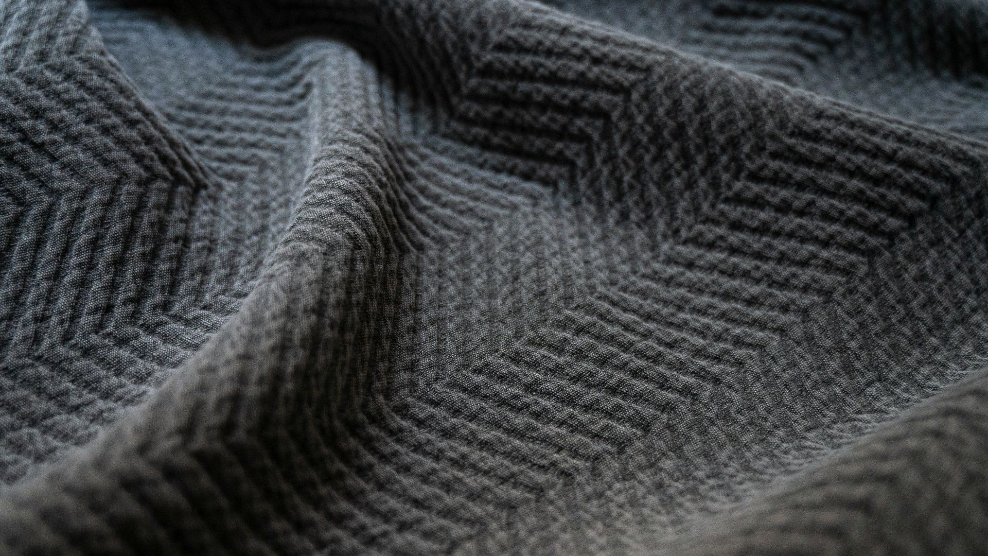 gray and black chevron textile