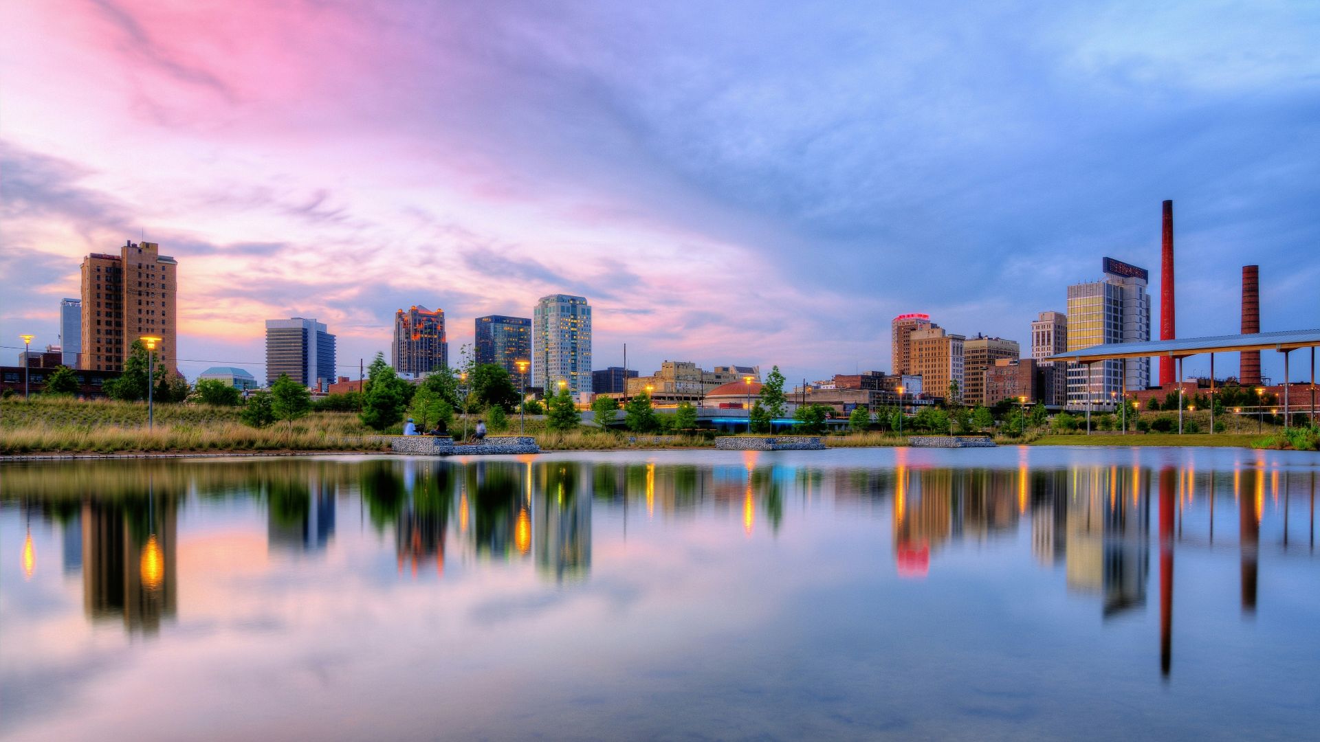 landscape photography of cityscape by water