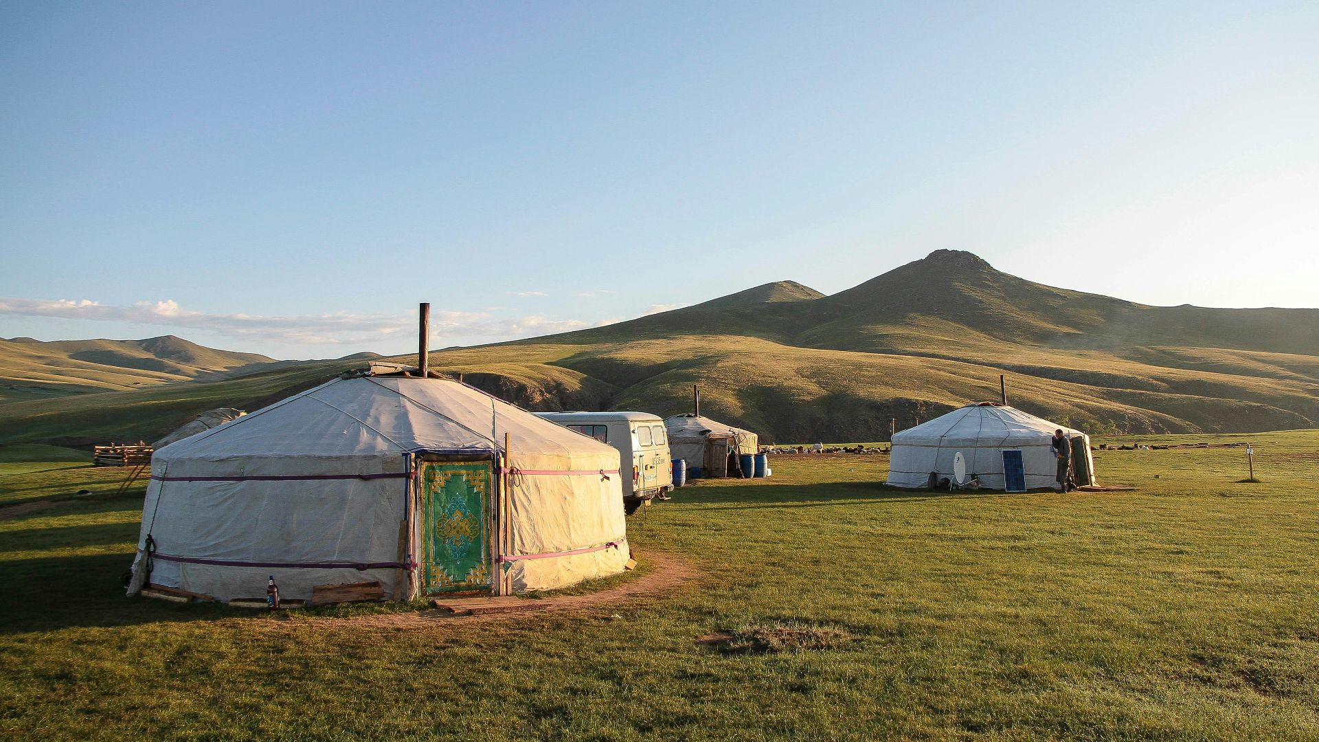 white tents on field