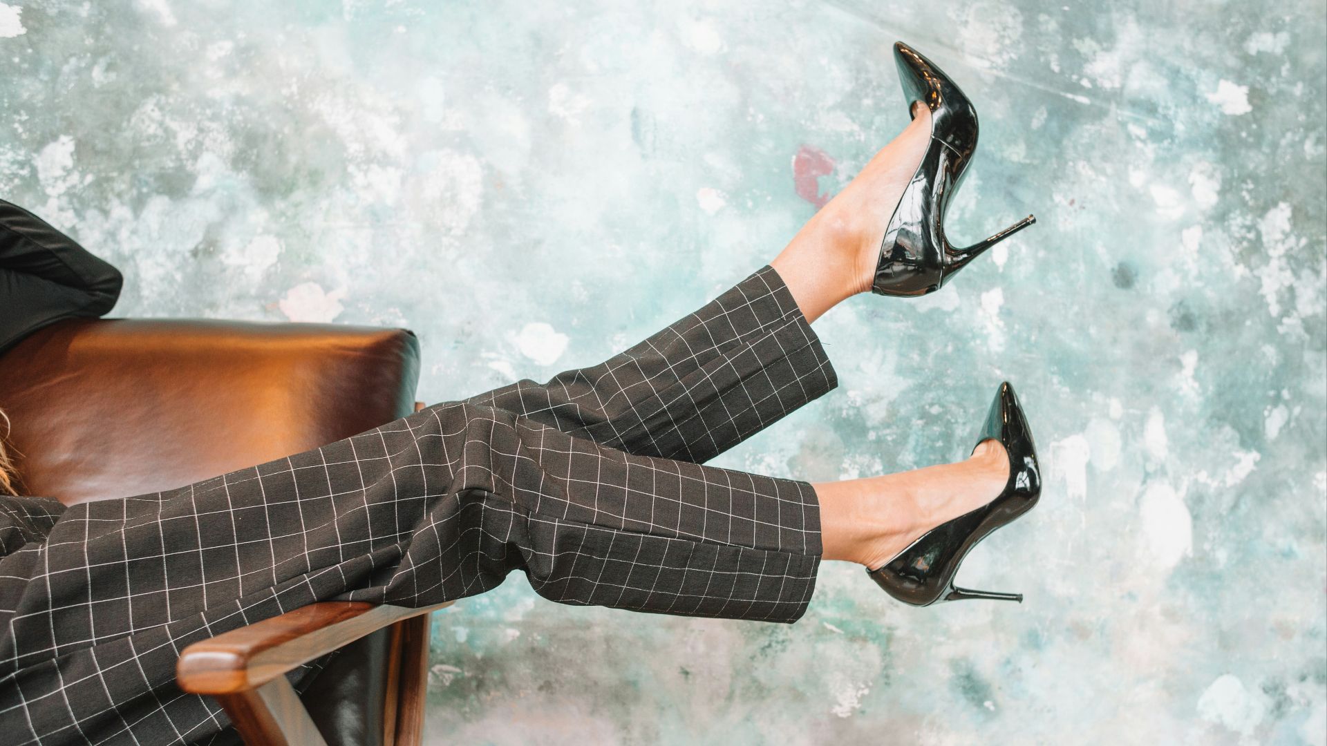 woman wearing stiletto shoes