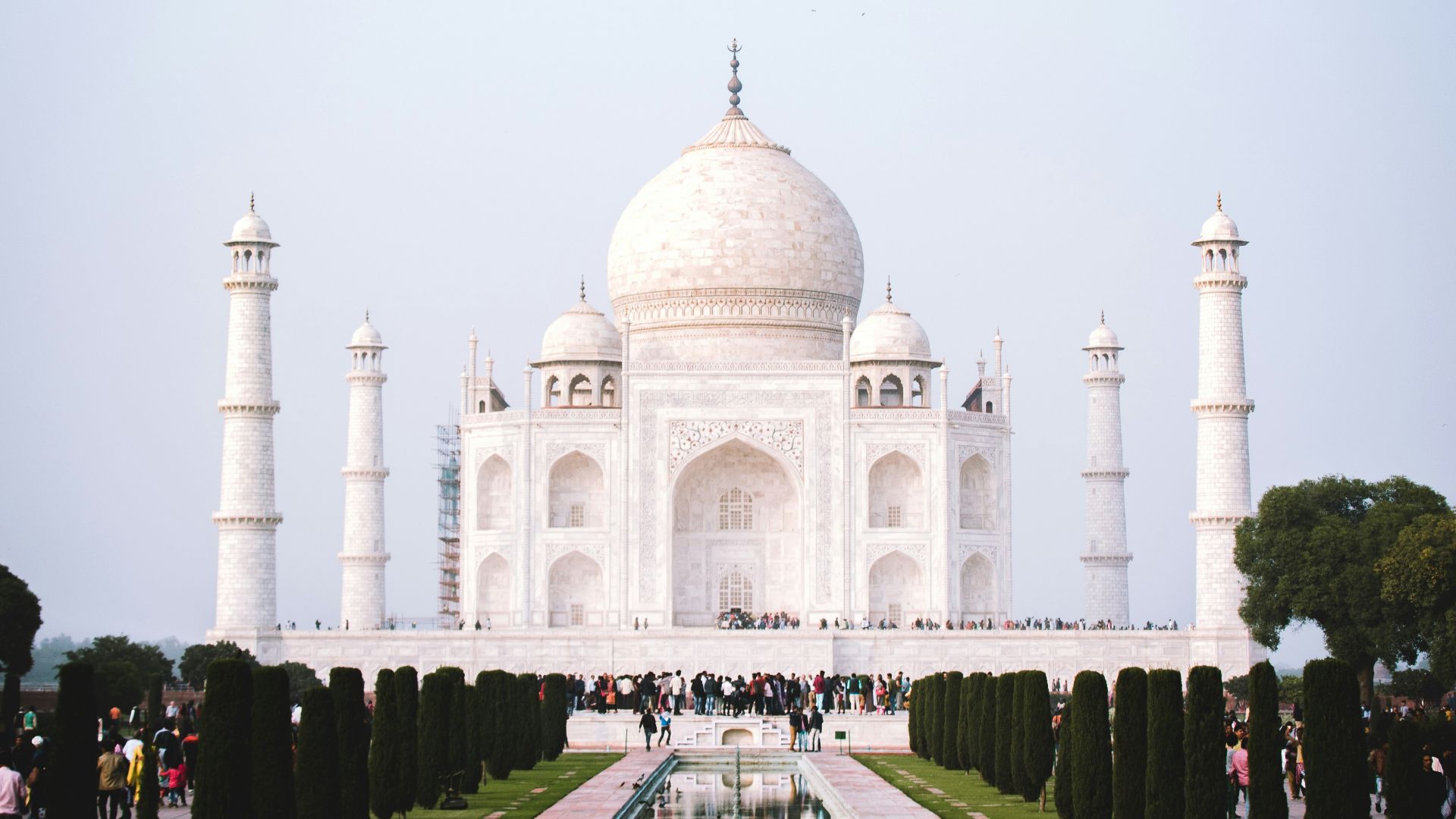 people at Taj Mahal, India