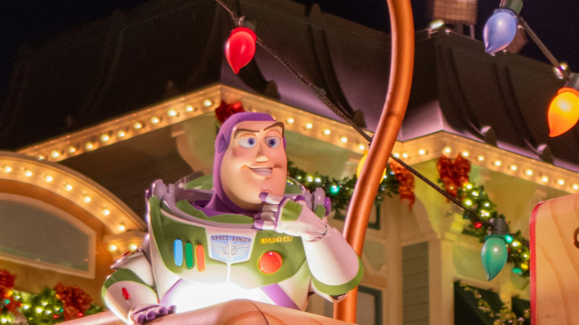 a christmas display in front of a house