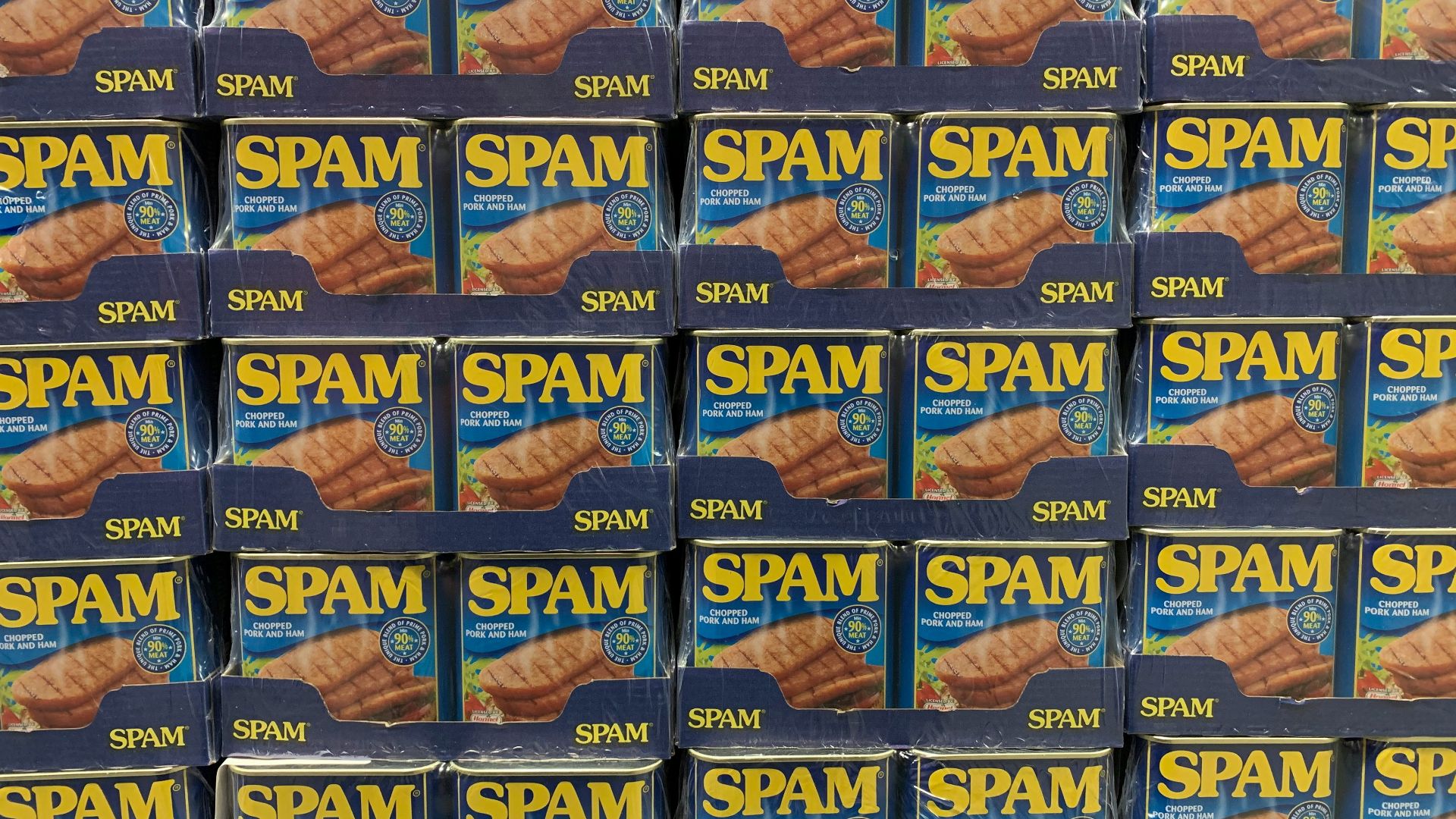 blue and brown cardboard boxes