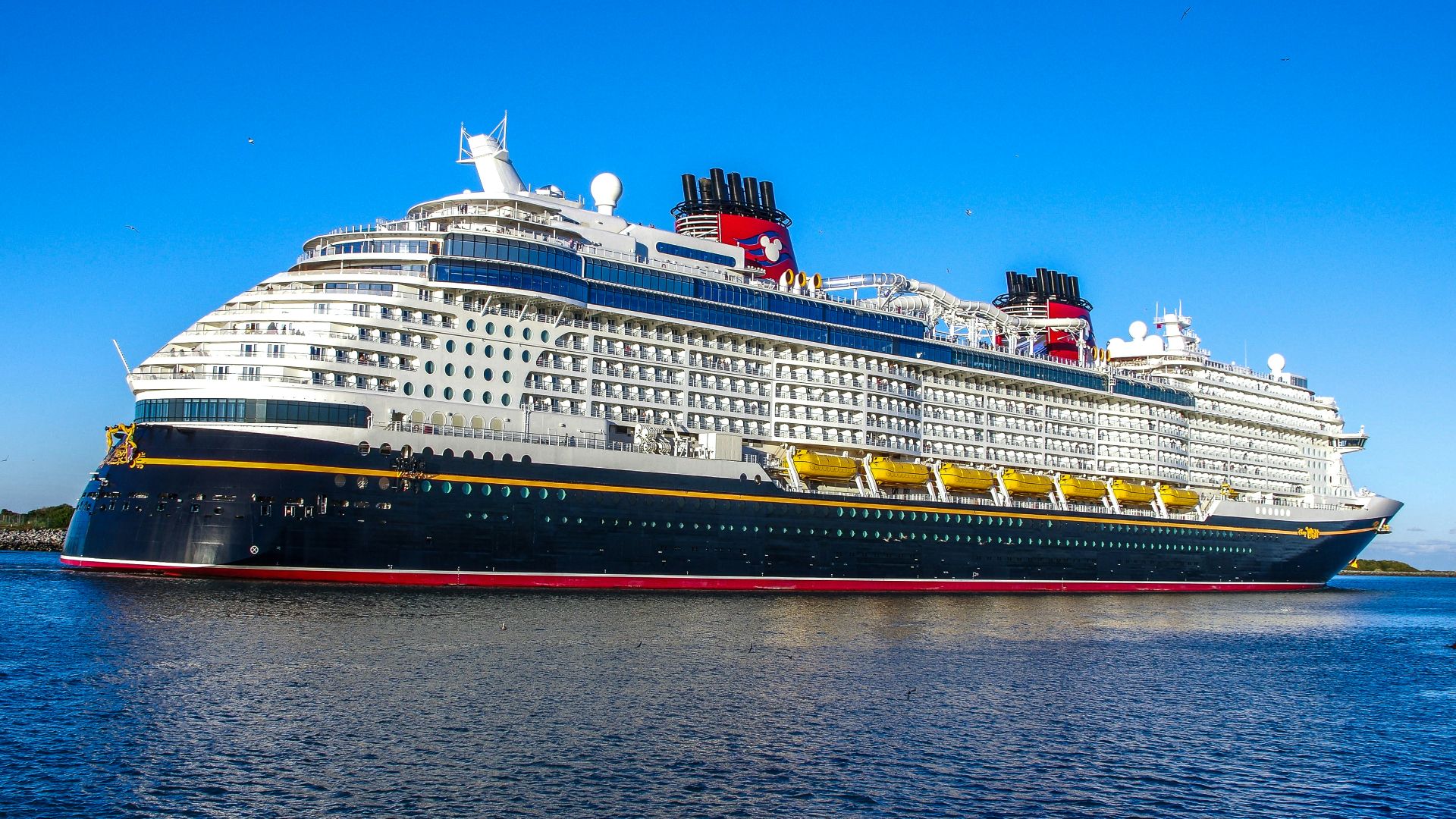a large cruise ship in a body of water