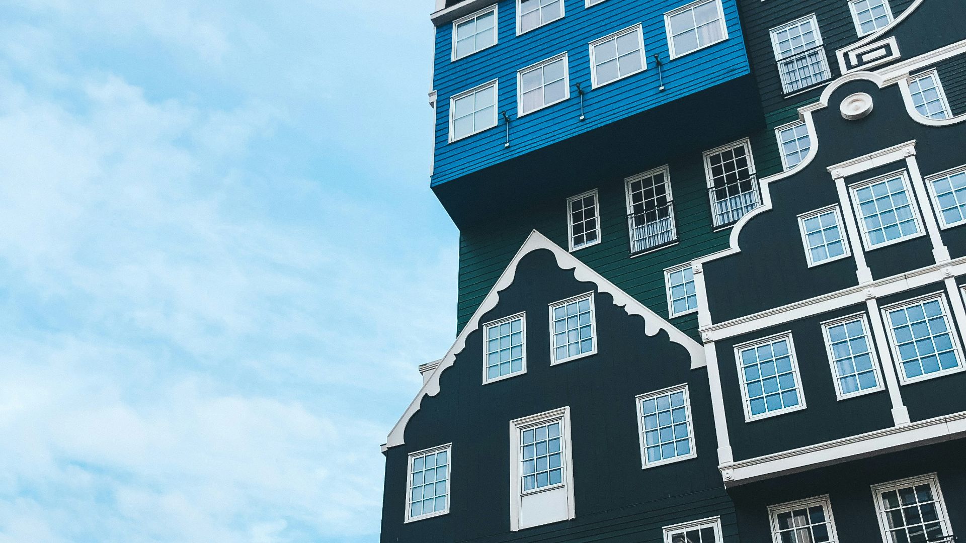 a building with many windows