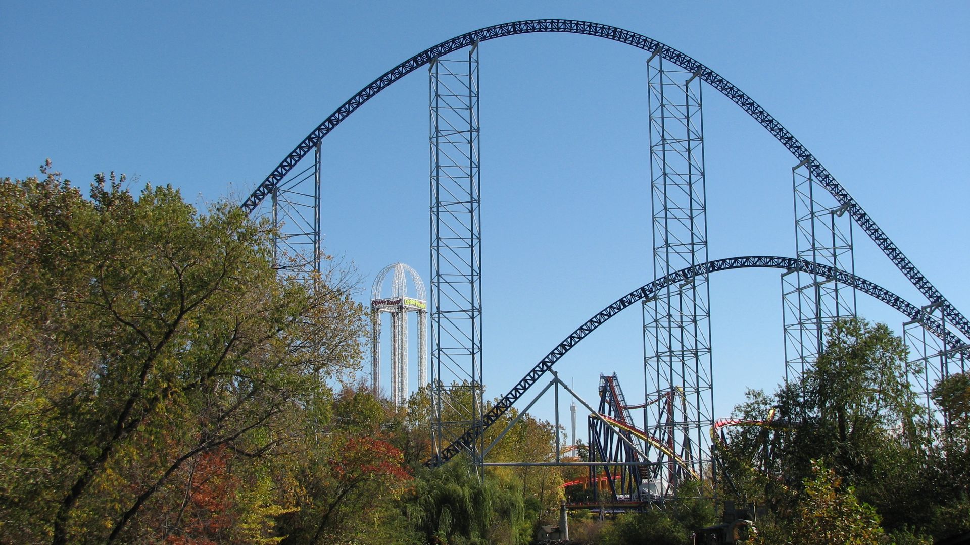 File:Millennium Force hills over the lagoon.jpg
