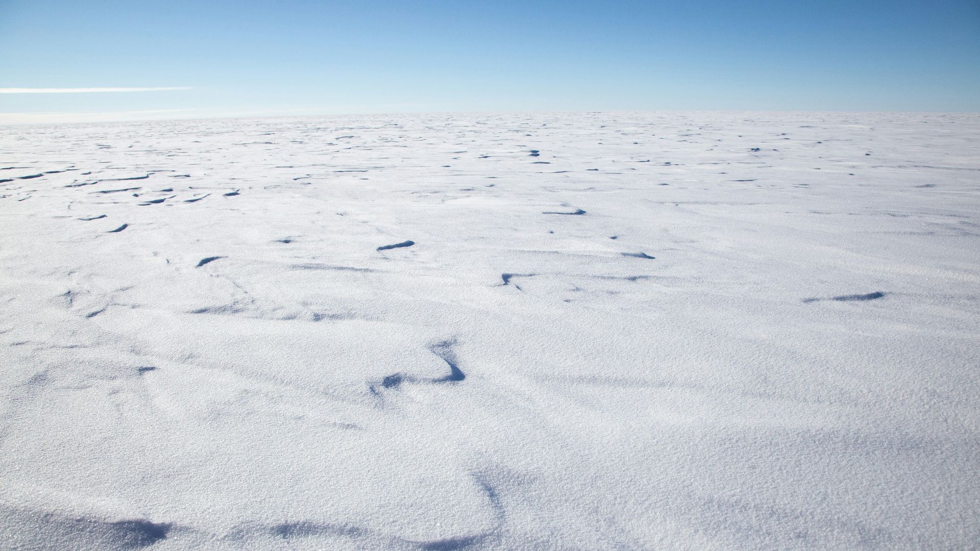 a large flat area with snow