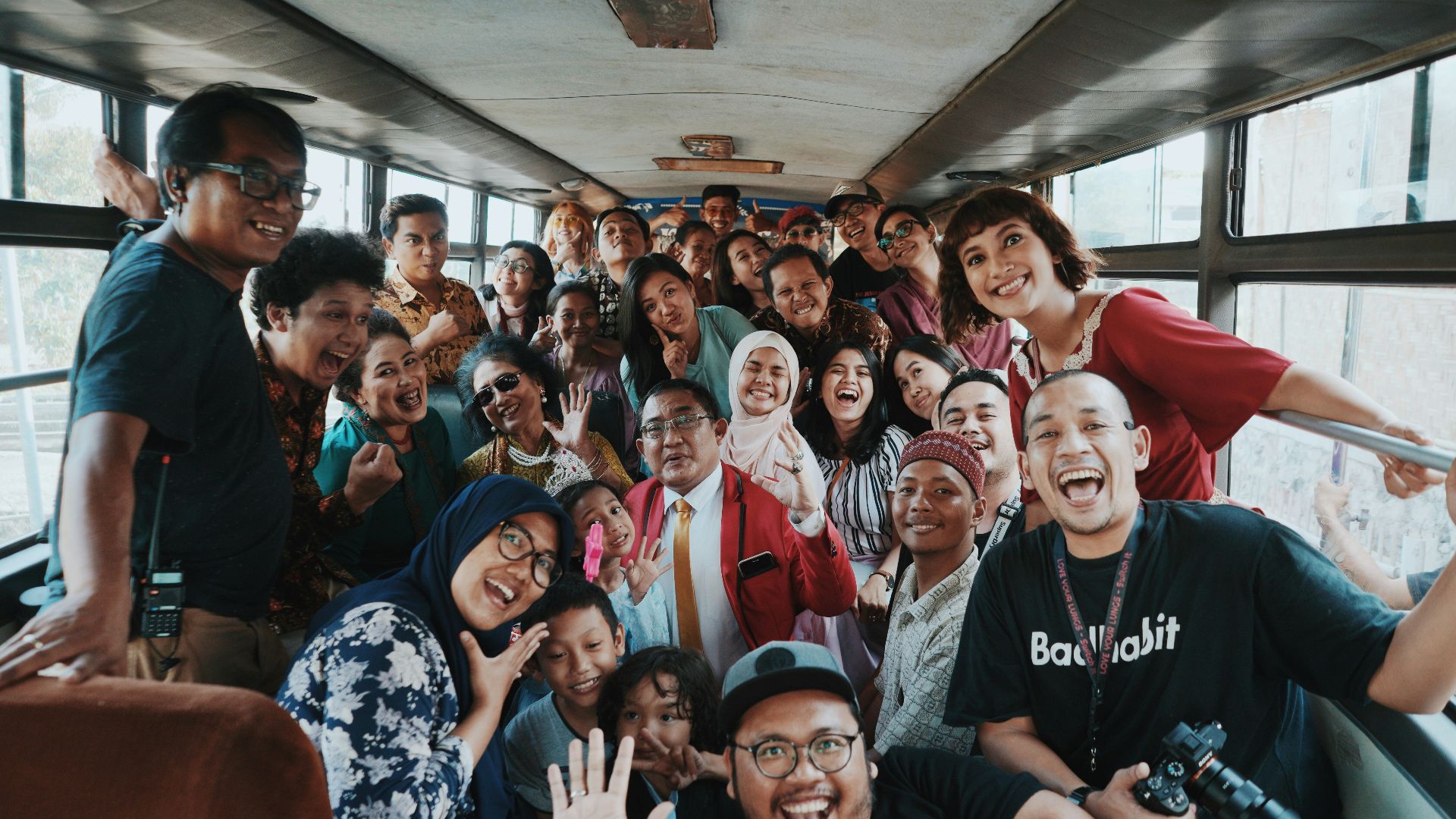 group of people taking photo