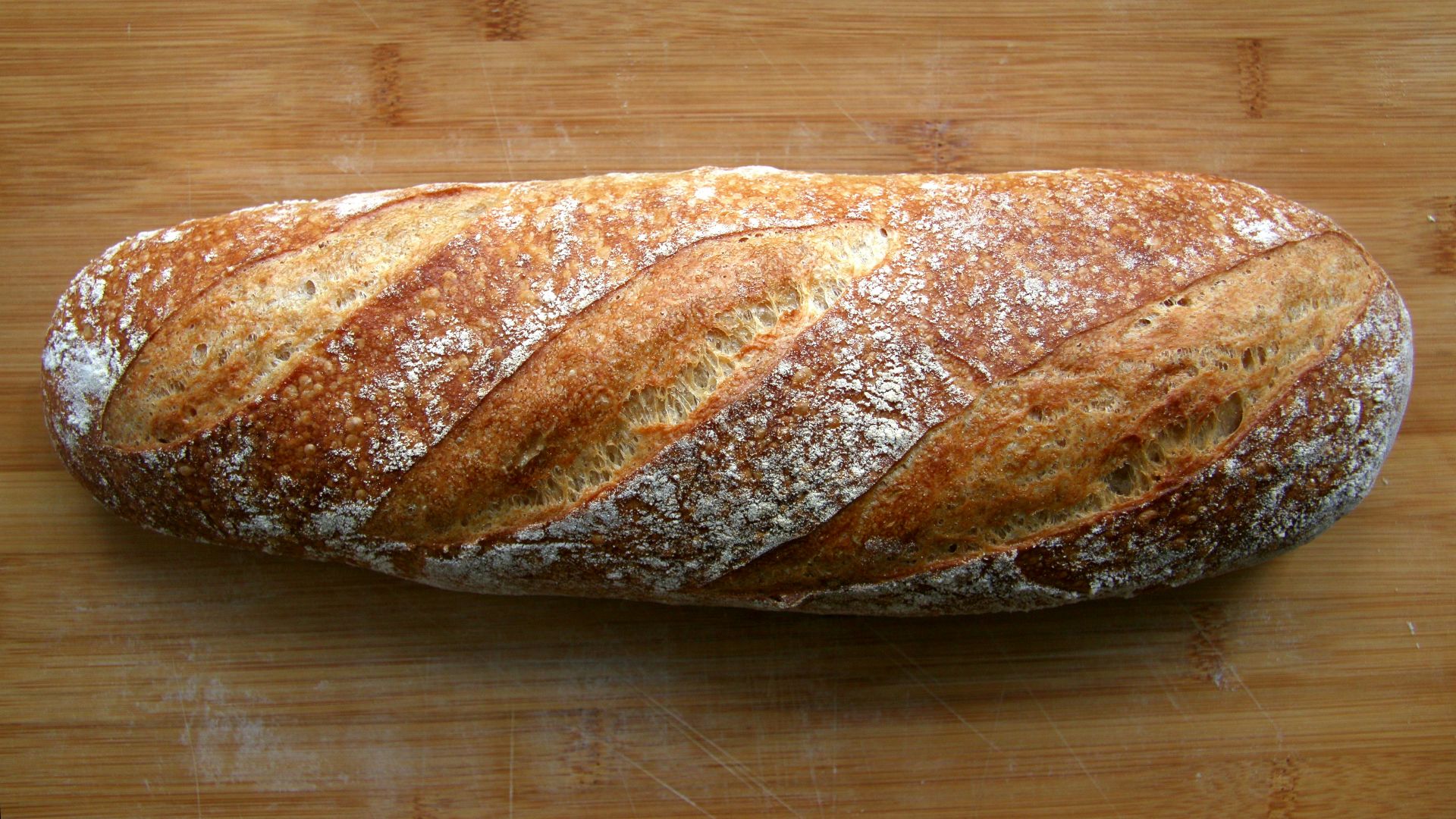 bread on brown wooden table